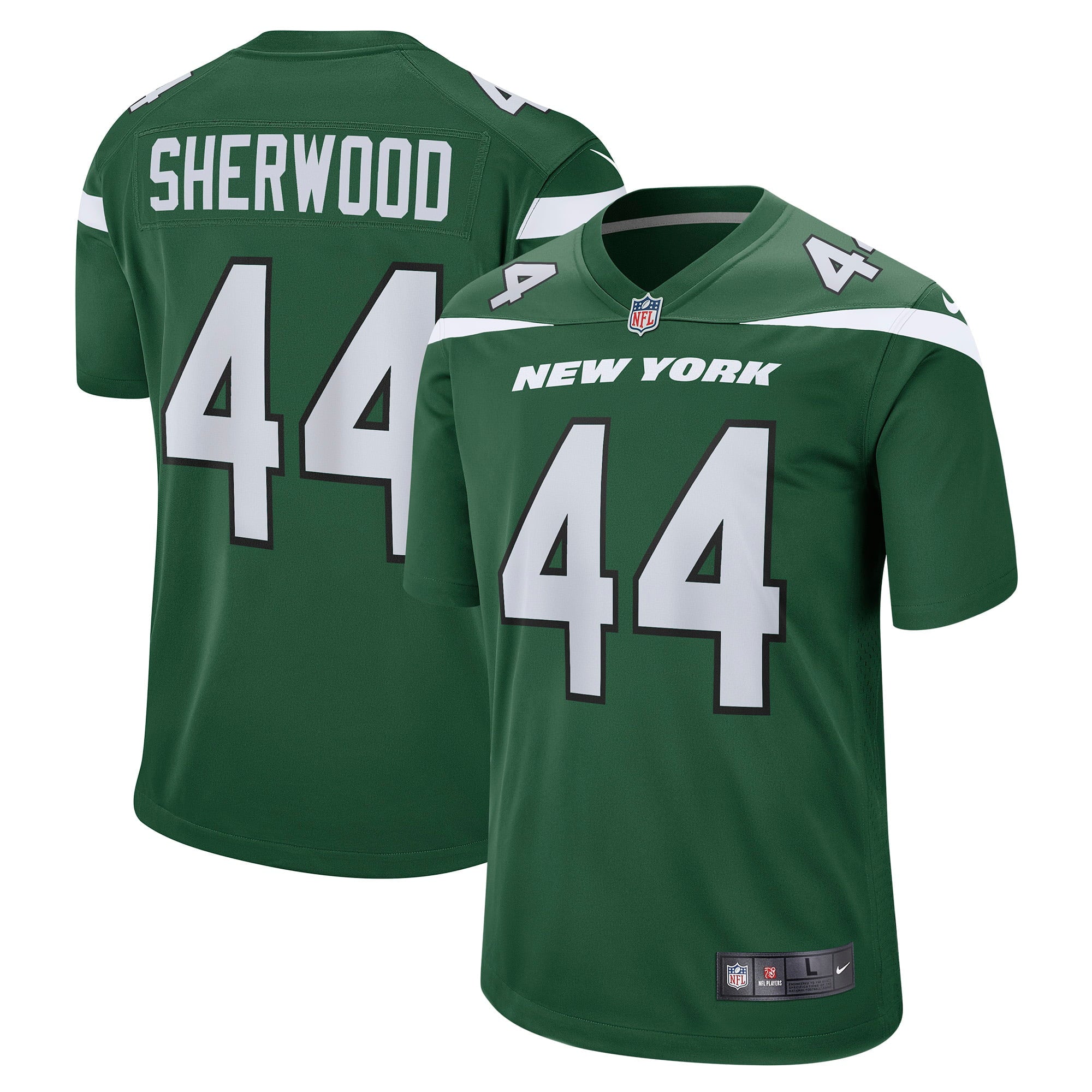 Men s Nike Jamien Sherwood Gotham Green New York Jets Game Jersey