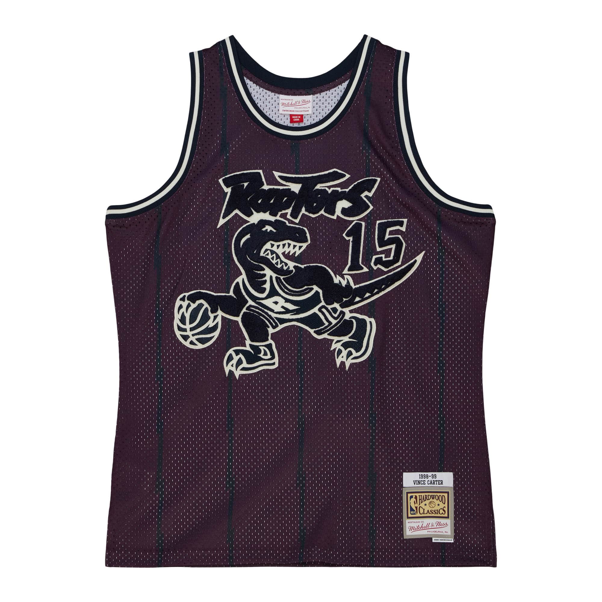 Off Court Chenille Swingman Vince Carter Toronto Raptors 1998-99 Jersey