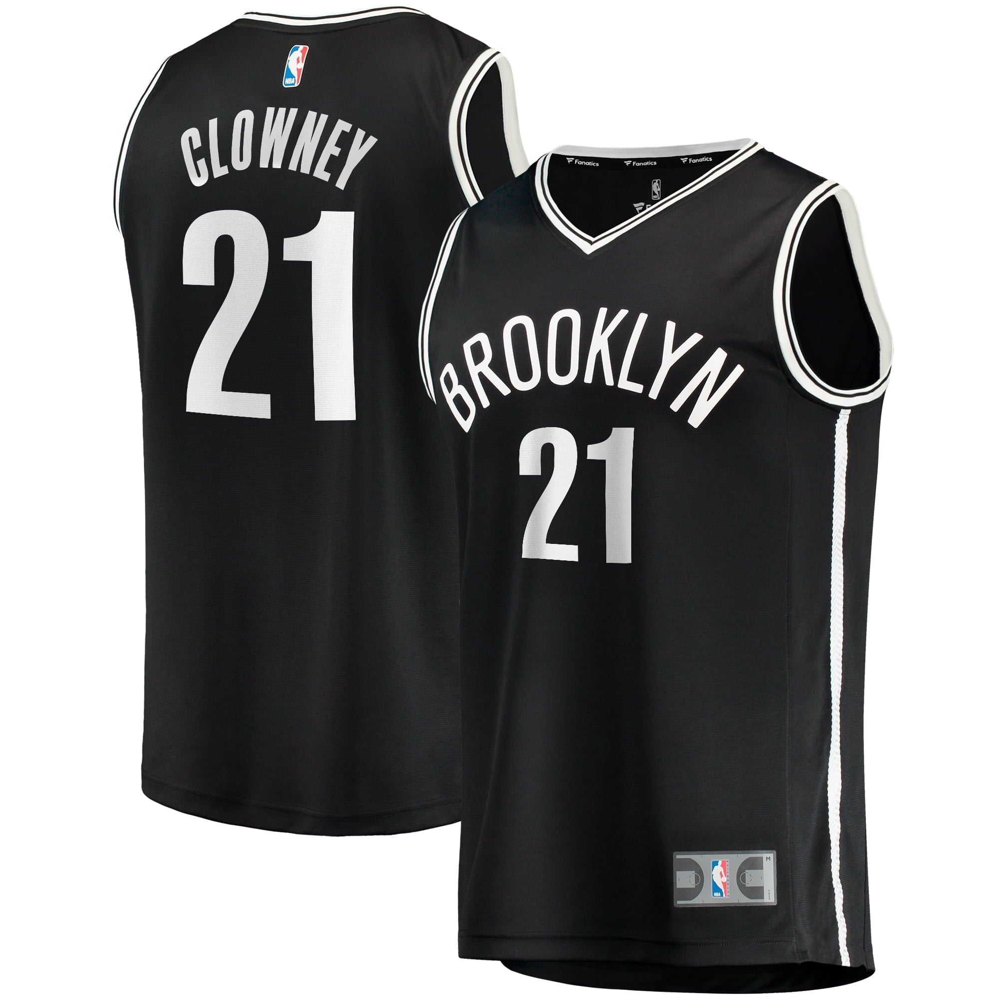 Youth Fanatics Branded Noah Clowney Black Brooklyn Nets 2023 NBA Draft First Round Pick Fast Break Replica Jersey - Icon