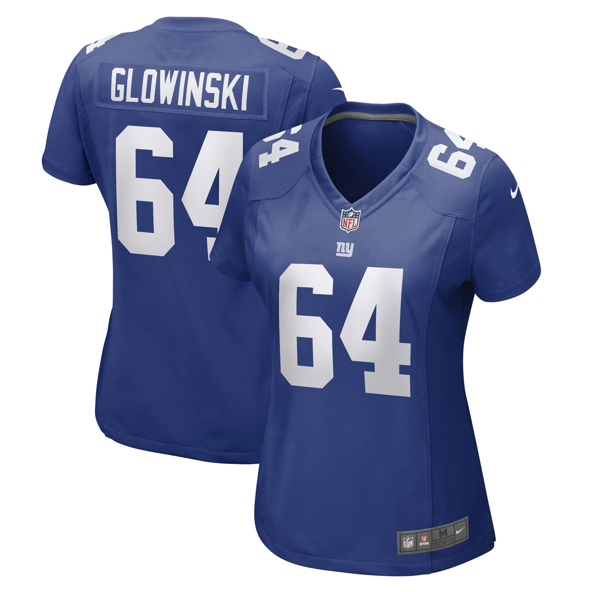 Women s Nike Mark Glowinski Royal New York Giants Game Player Jersey