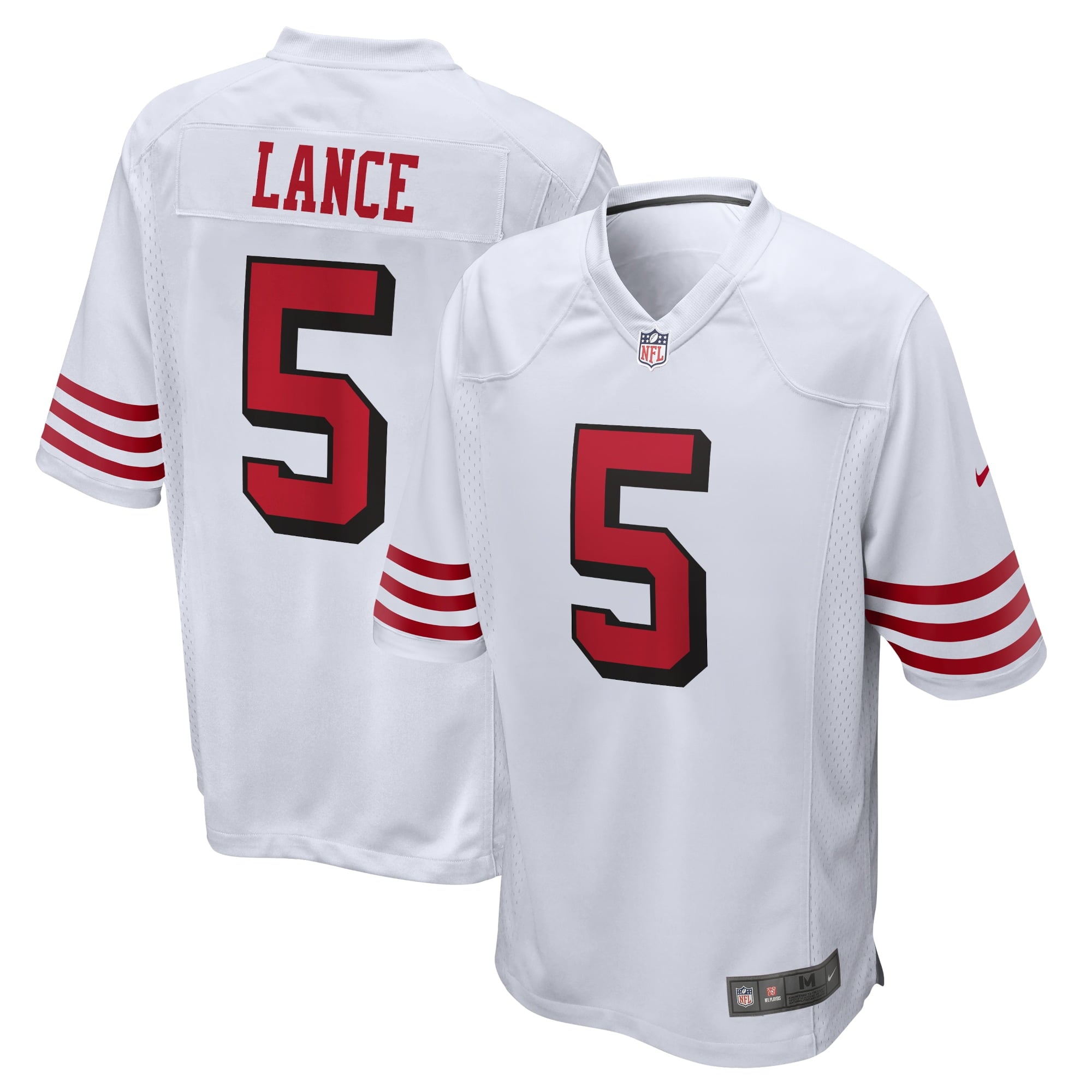Men s Nike Trey Lance White San Francisco 49ers Alternate Game Jersey