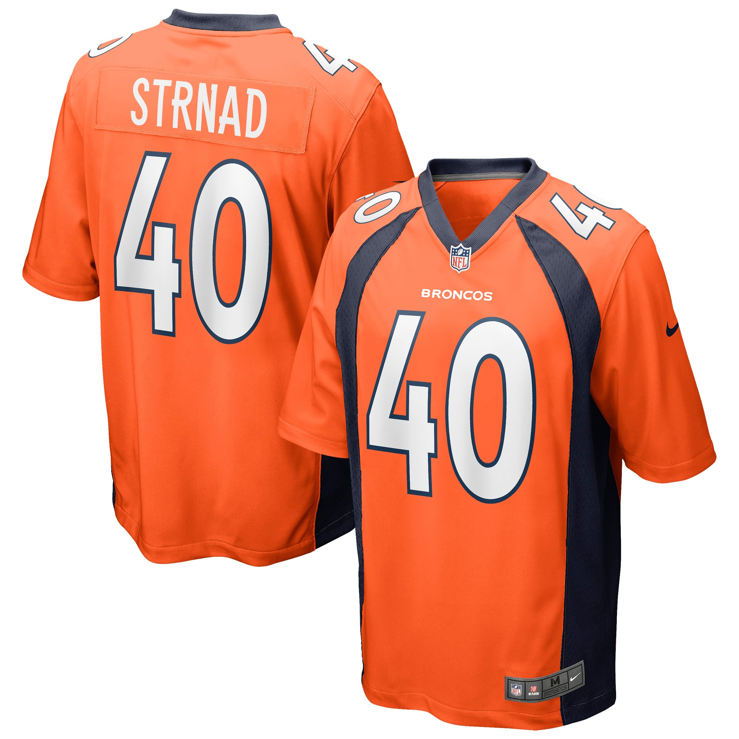 Justin Strnad Denver Broncos Nike Game Jersey   Orange