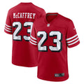 Men s Nike Christian McCaffrey Scarlet San Francisco 49ers Alternate Game Player Jersey