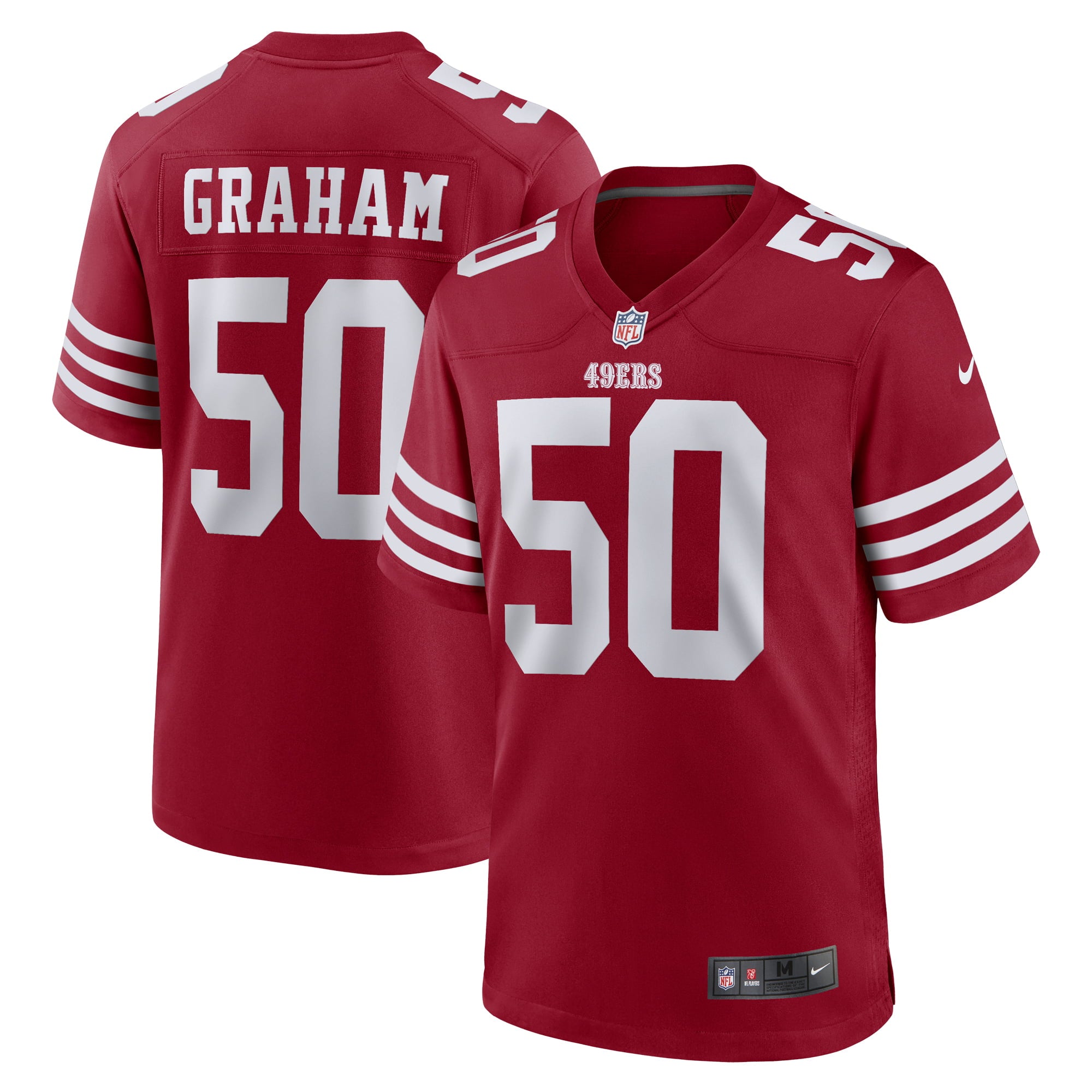 Men s Nike Jalen Graham Scarlet San Francisco 49ers Team Game Jersey
