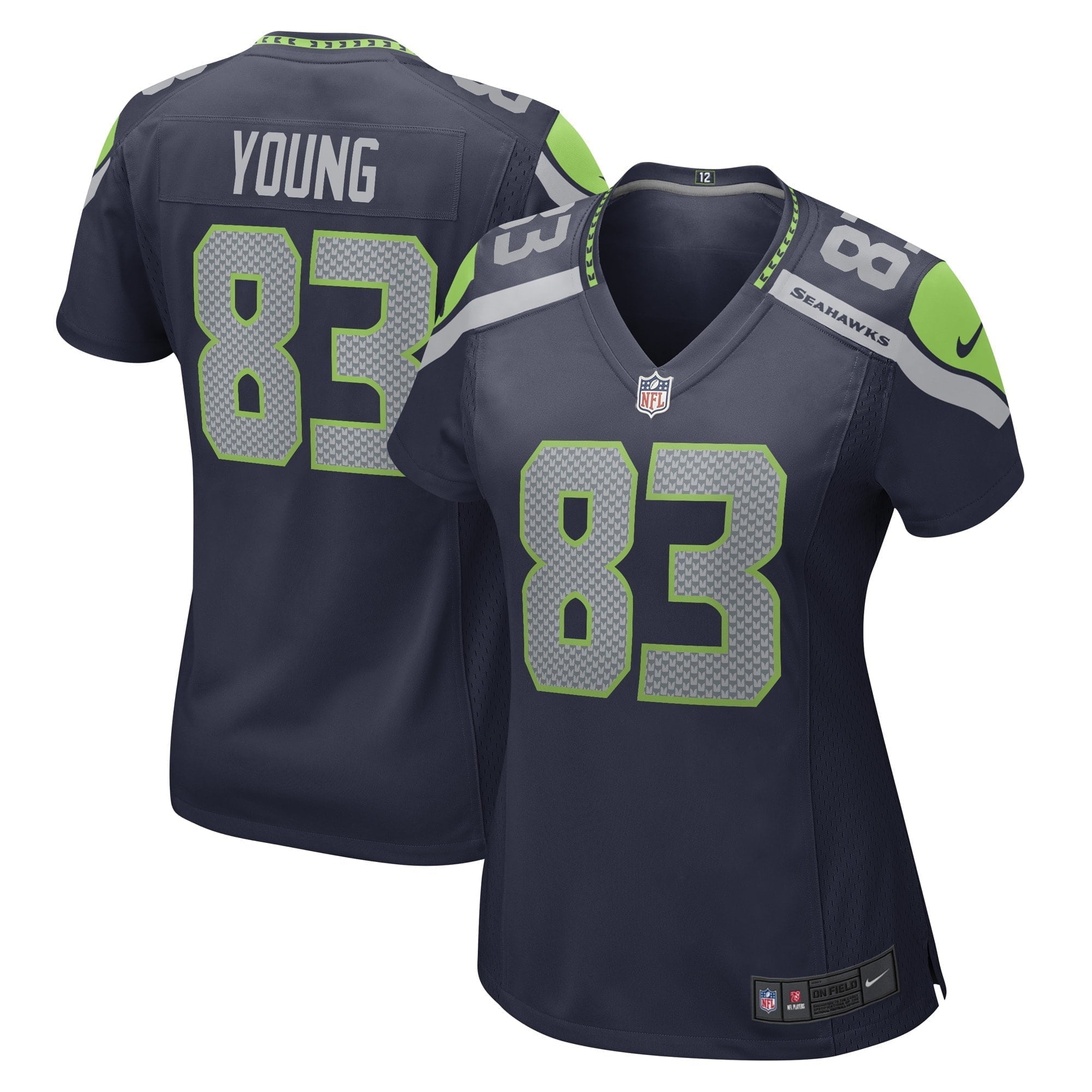Women s Nike Dareke Young College Navy Seattle Seahawks Game Player Jersey