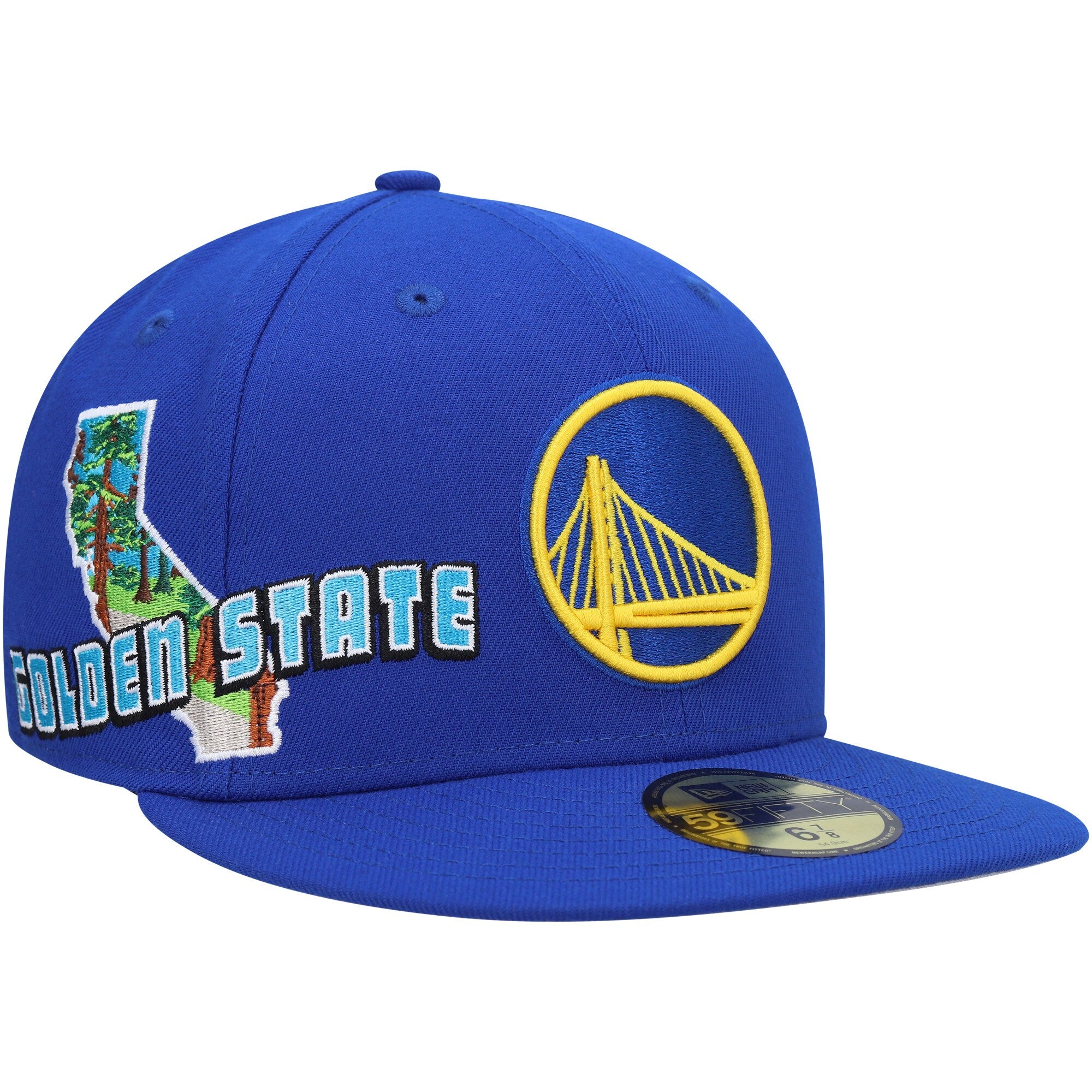 Golden State Warriors New Era Stateview 59FIFTY Fitted Hat - Royal