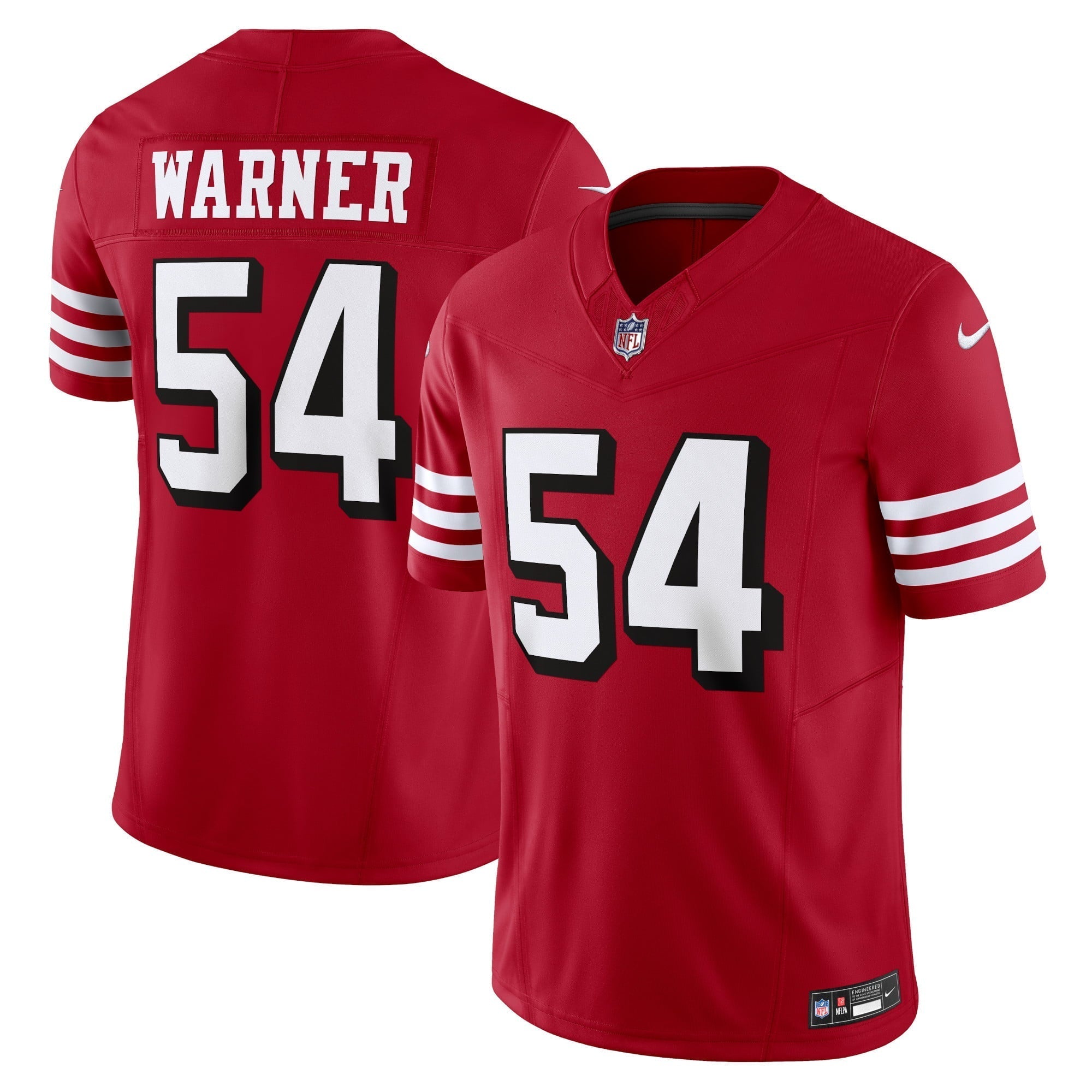 Men s Nike Fred Warner Scarlet San Francisco 49ers Vapor F.U.S.E. Limited Jersey