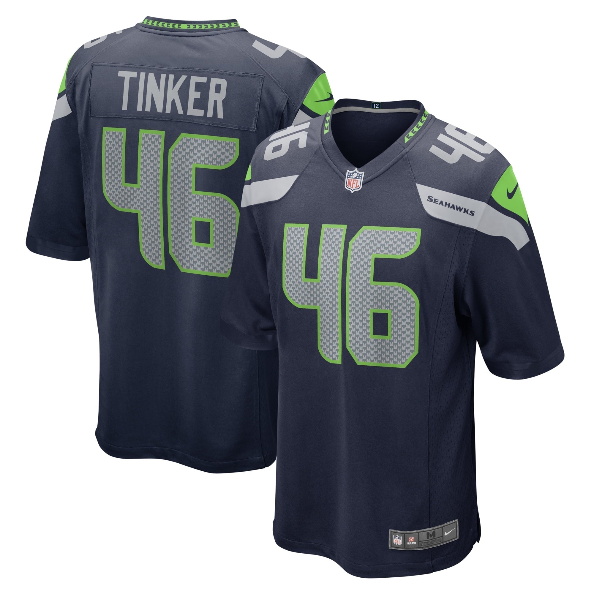 Men s Nike Carson Tinker College Navy Seattle Seahawks Home Game Player Jersey