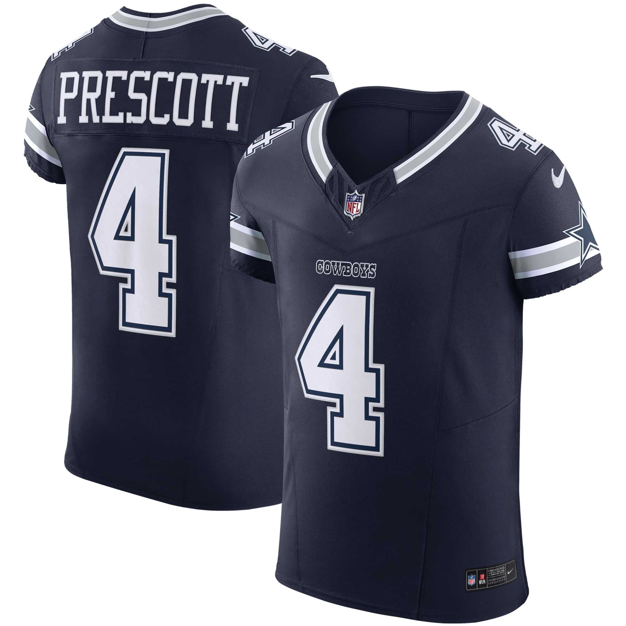 Men s Nike Dak Prescott Navy Dallas Cowboys Vapor F.U.S.E. Elite Jersey