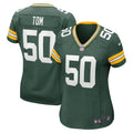 Women s Nike Zach Tom Green Green Bay Packers Player Game Jersey