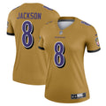 Women s Nike Lamar Jackson Gold Baltimore Ravens Inverted Legend Jersey