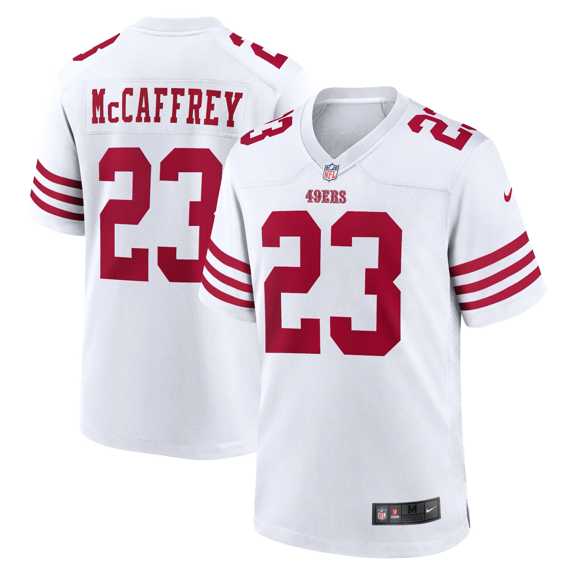 Christian McCaffrey San Francisco 49ers Nike Game Player Jersey   White