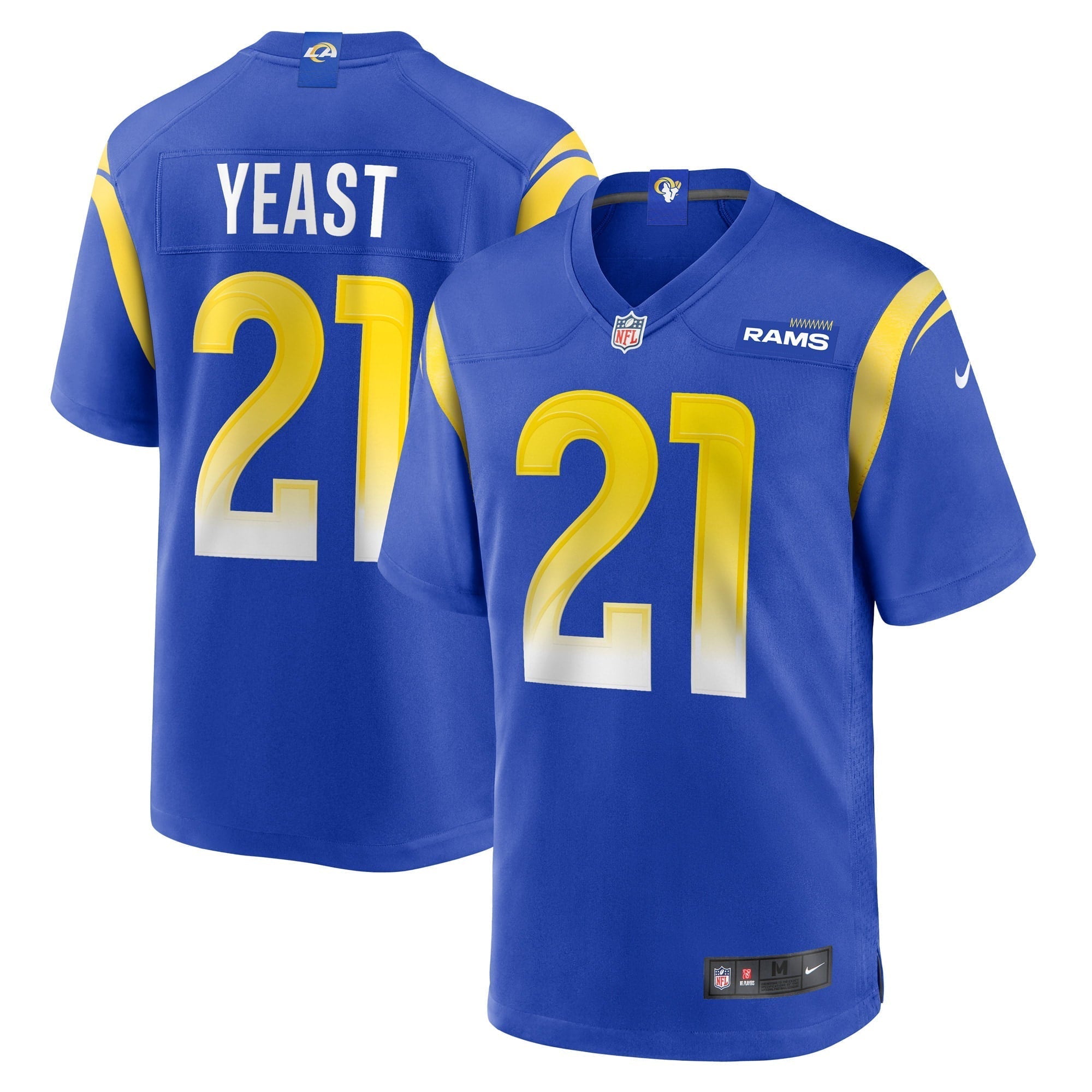 Men s Nike Russ Yeast Royal Los Angeles Rams Game Player Jersey