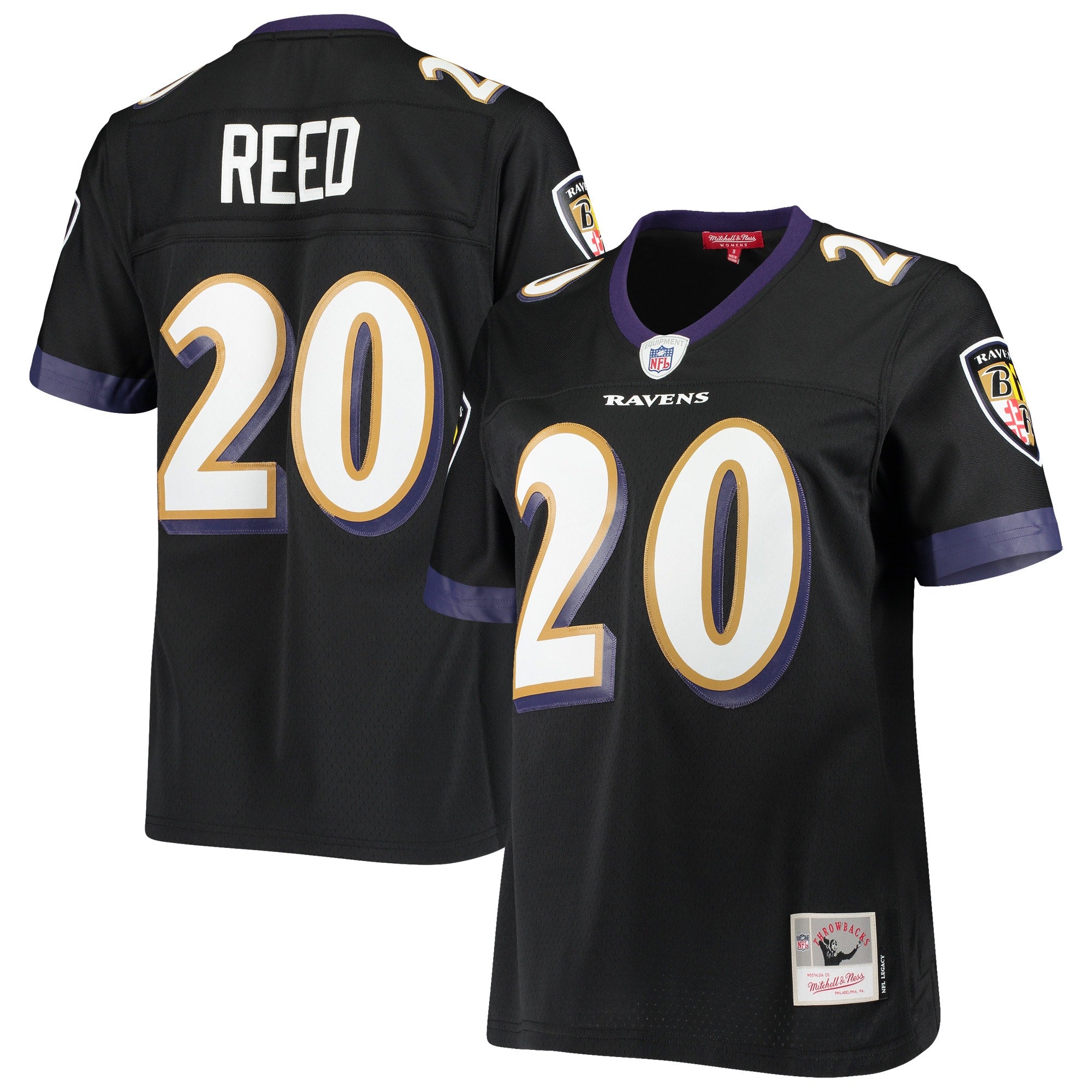 Ed Reed Baltimore Ravens Mitchell   Ness Women s Legacy Replica Team Jersey   Black