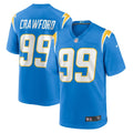 Men s Nike Aaron Crawford Powder Blue Los Angeles Chargers Home Game Player Jersey