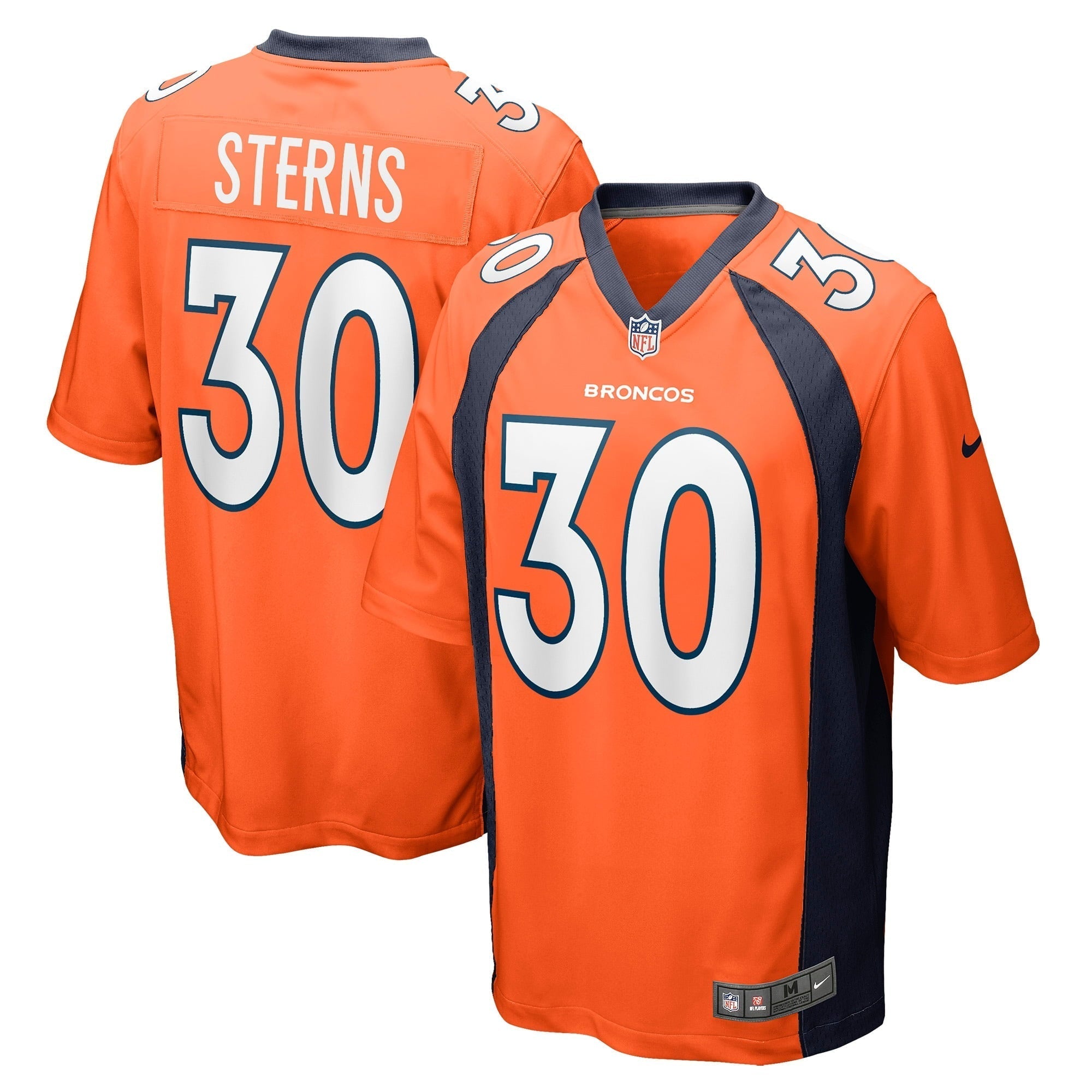 Men s Nike Caden Sterns Orange Denver Broncos Game Jersey