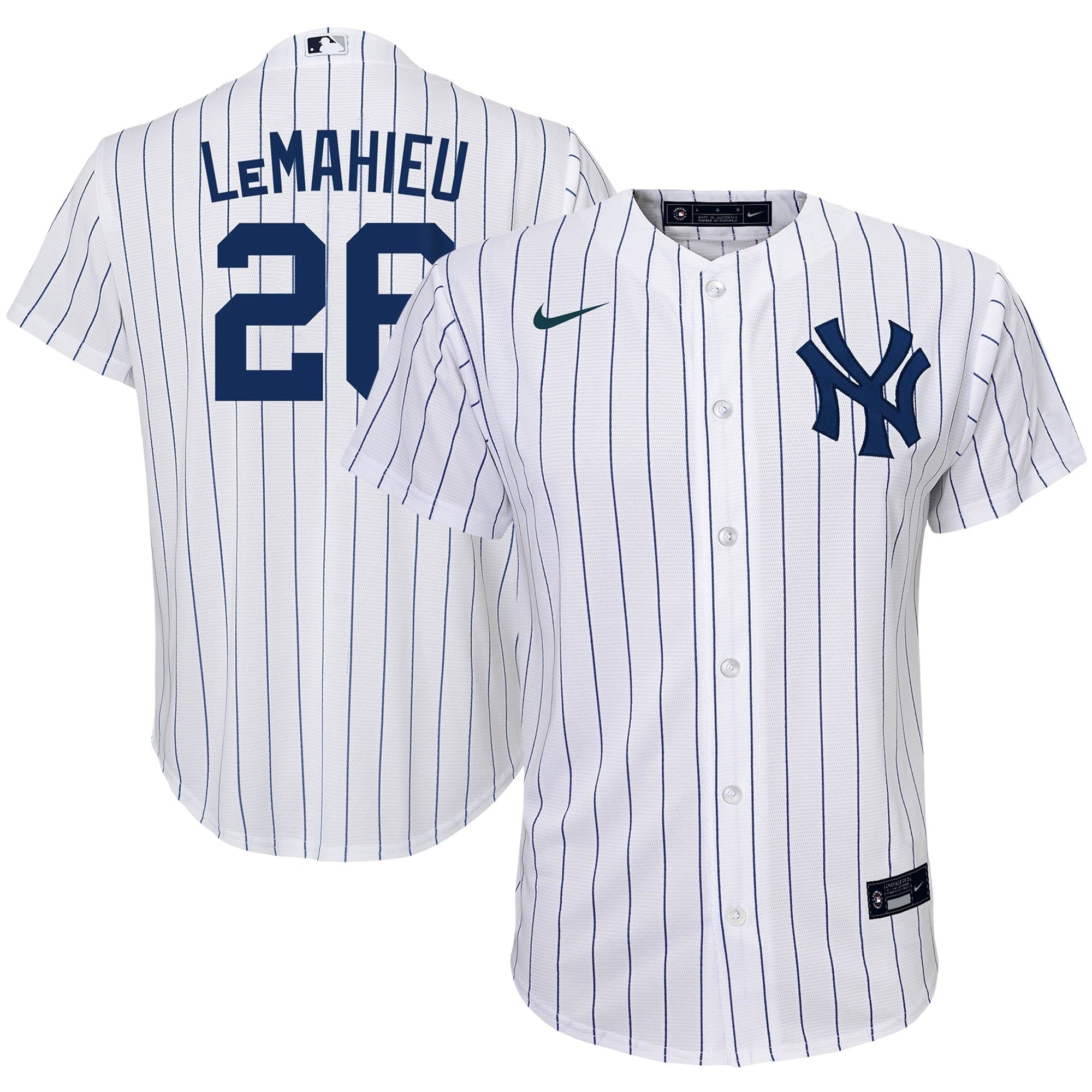 Youth Nike DJ LeMahieu White New York Yankees Alternate Replica Player Jersey