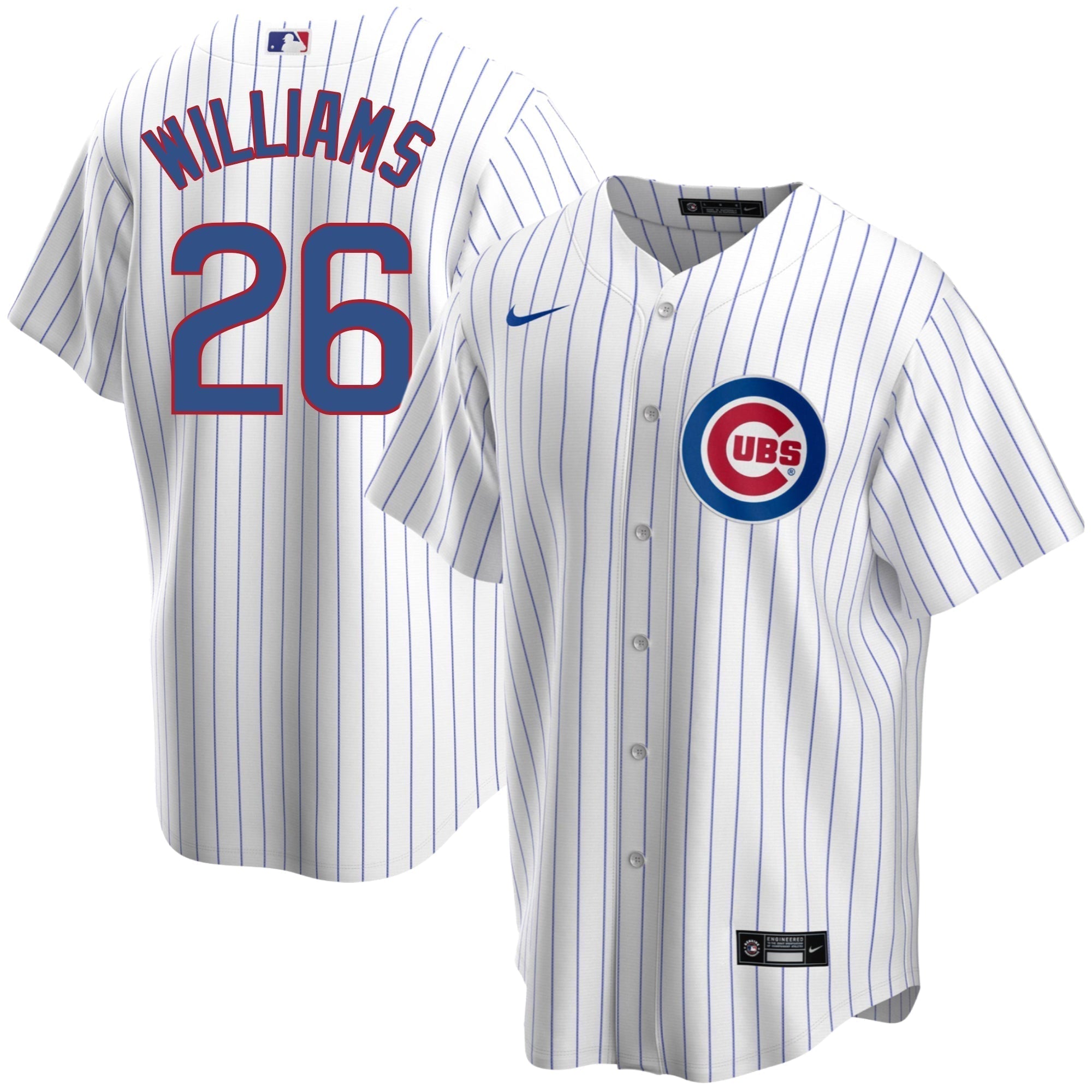 Billy Williams Chicago Cubs Home Pinstripe Men's Replica Jersey
