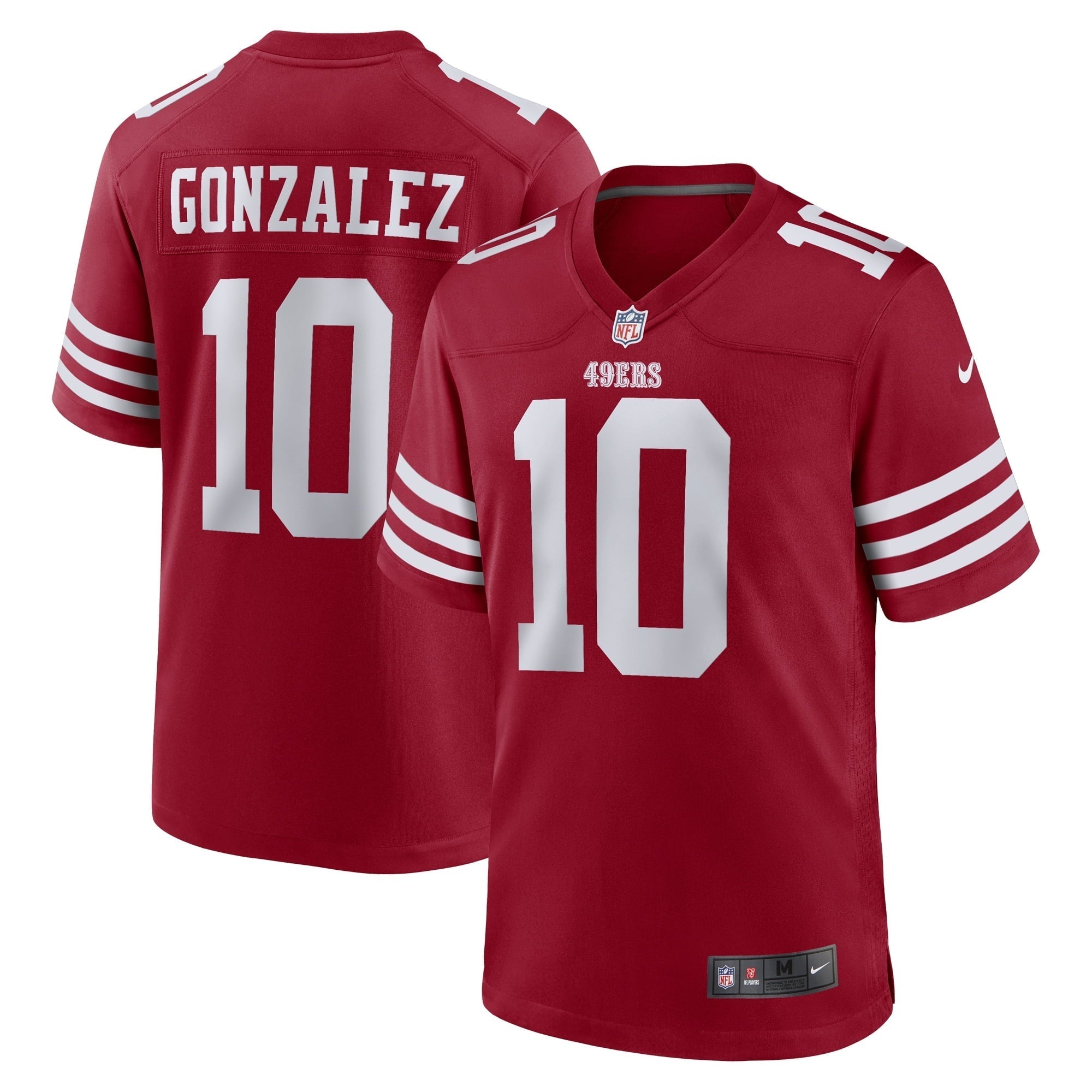 Men s Nike Zane Gonzalez Scarlet San Francisco 49ers Game Jersey