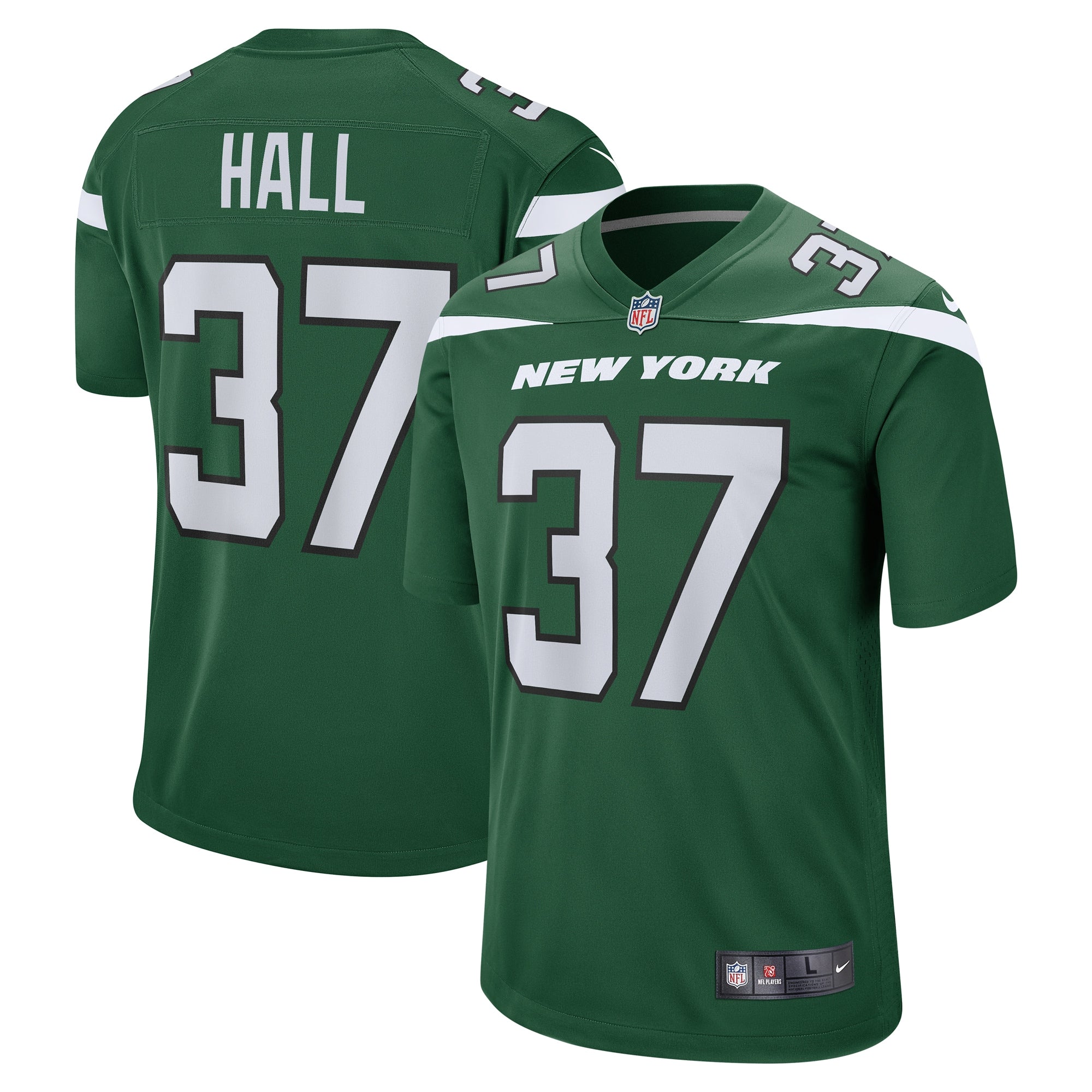 Bryce Hall New York Jets Nike Game Jersey   Gotham Green