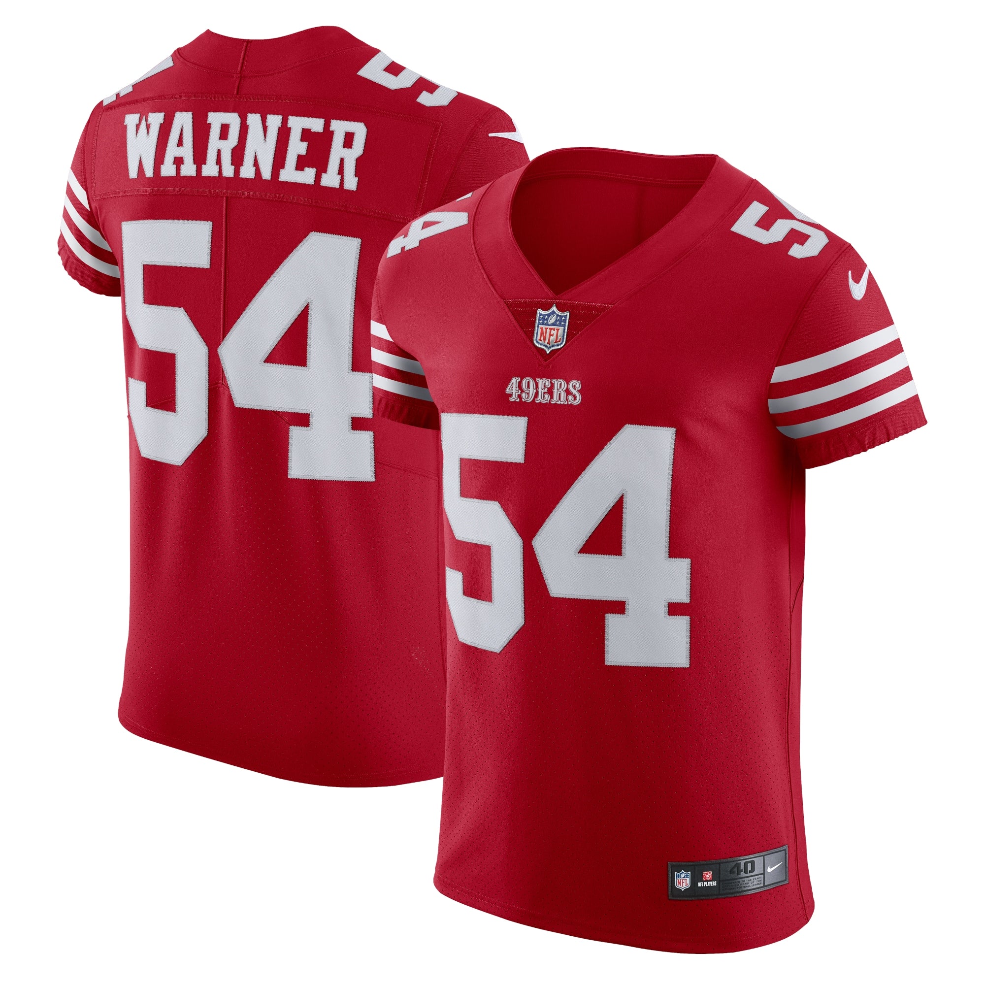Fred Warner San Francisco 49ers Nike Vapor Elite Jersey   Scarlet
