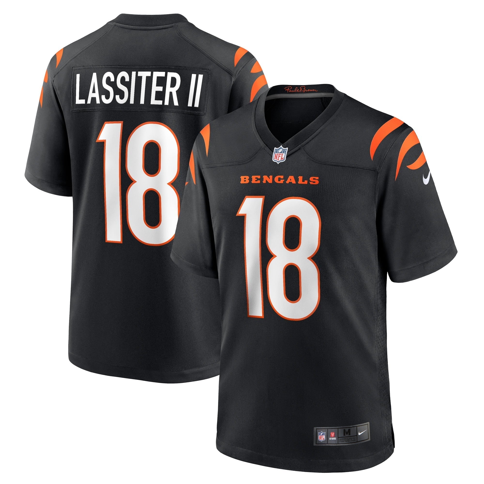 Men s Nike Kwamie Lassiter II Black Cincinnati Bengals Game Player Jersey