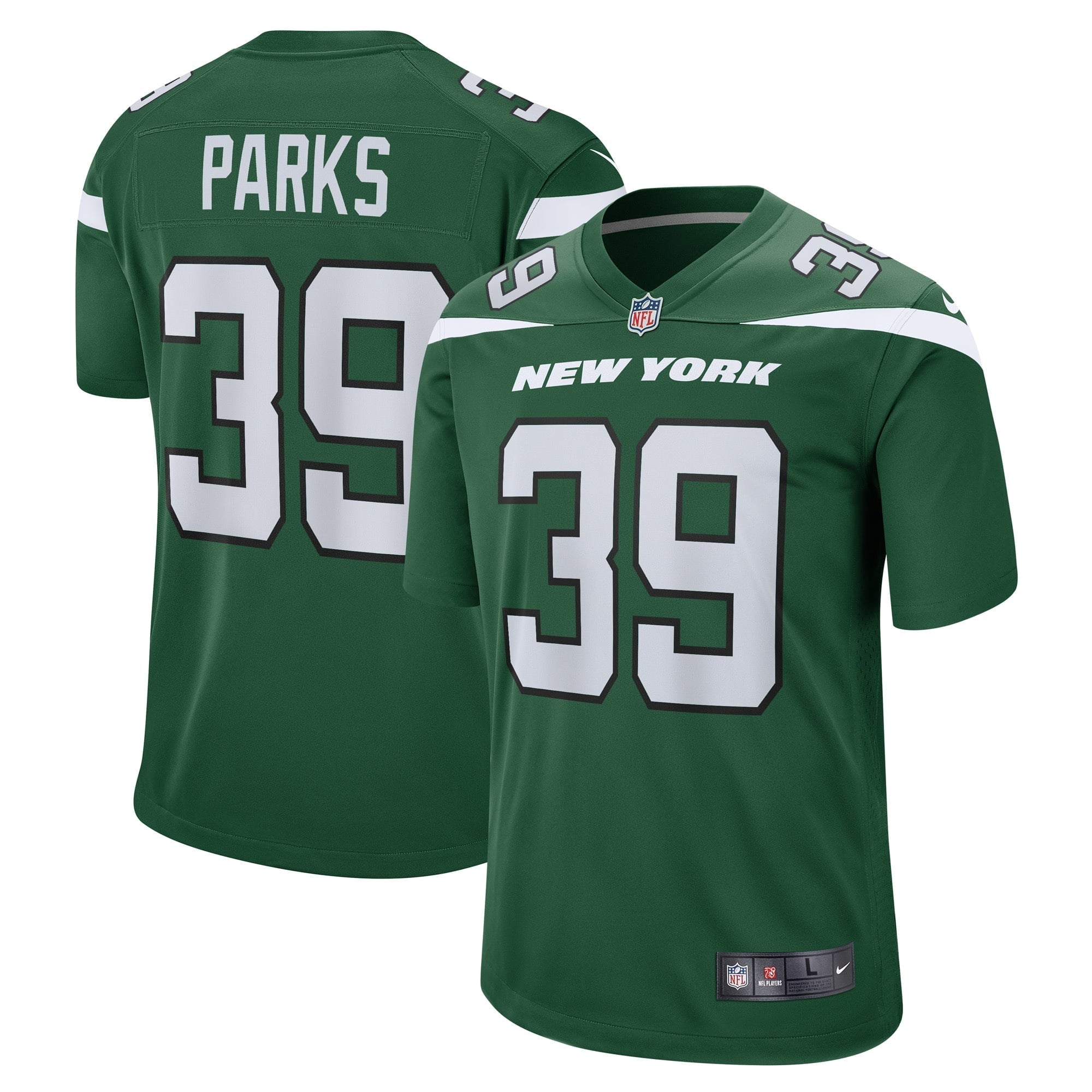 Women s Nike Will Parks Gotham Green New York Jets Game Player Jersey