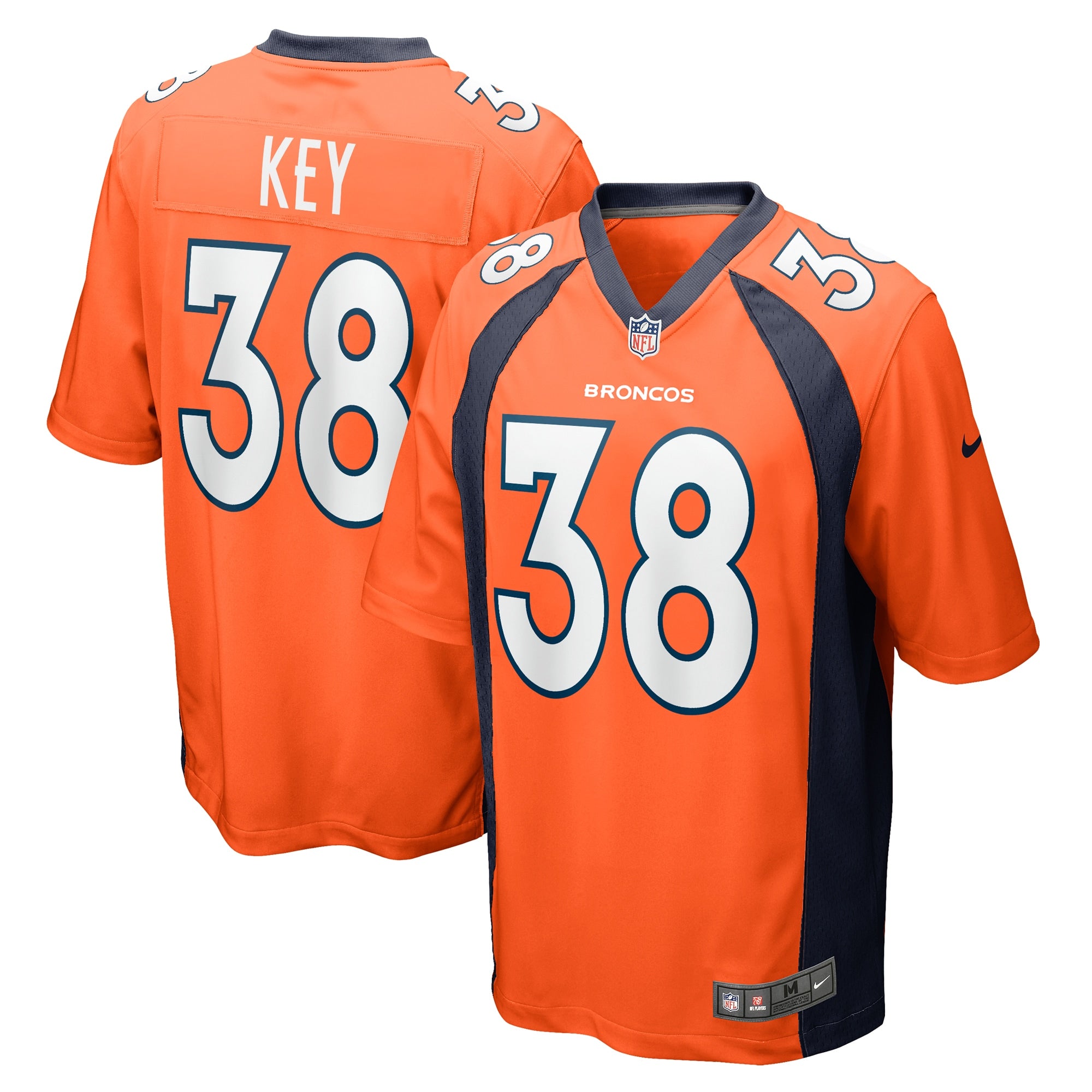 Devon Key Denver Broncos Nike Team Game Jersey    Orange