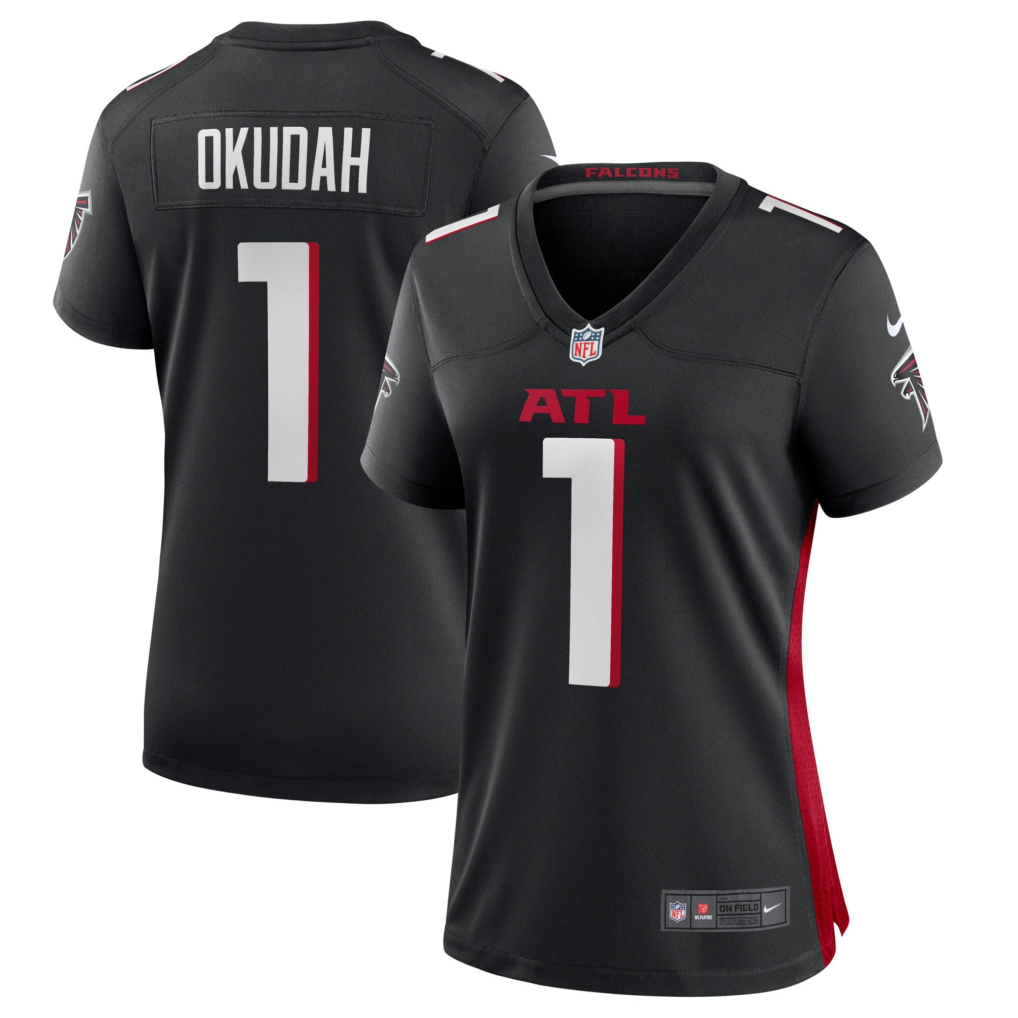 Jeff Okudah Atlanta Falcons Nike Women s Game Player Jersey   Black