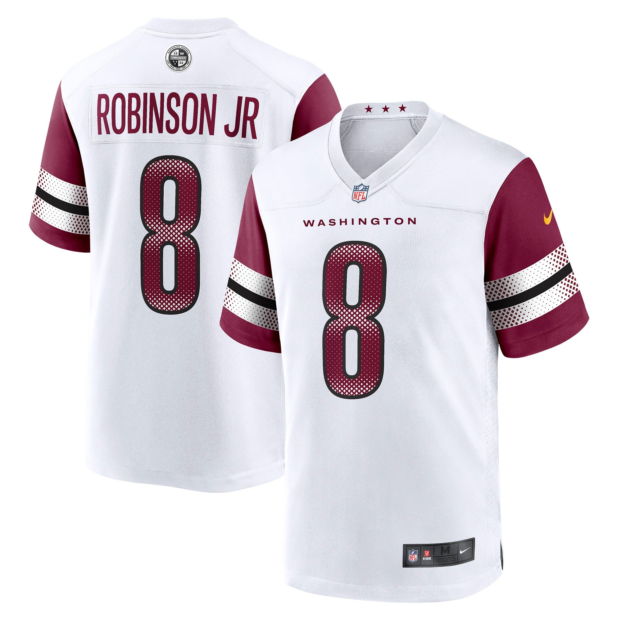 Brian Robinson Jr. Washington Commanders Nike Away Game Player Jersey   White