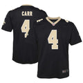 Derek Carr New Orleans Saints Nike Youth Game Jersey   Black