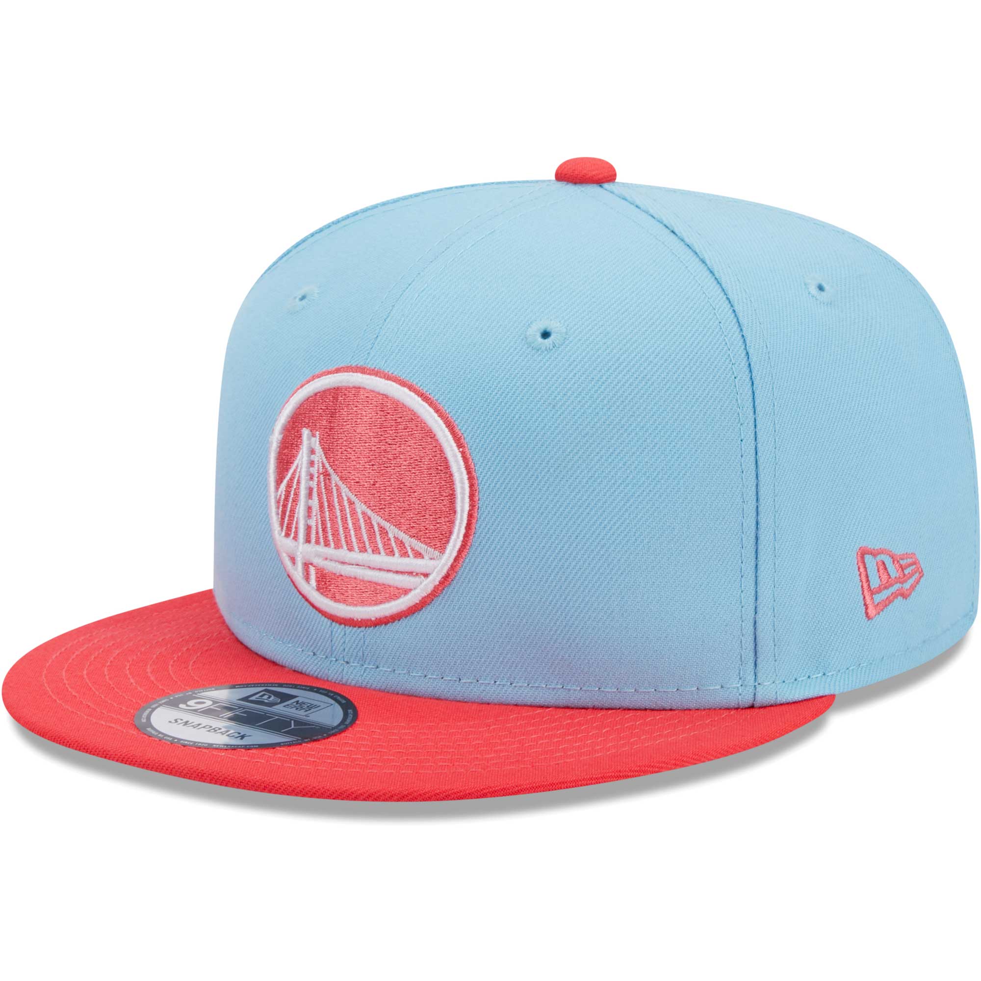 Golden State Warriors New Era 2-Tone Color Pack 9FIFTY Snapback Hat - Powder Blue/Red