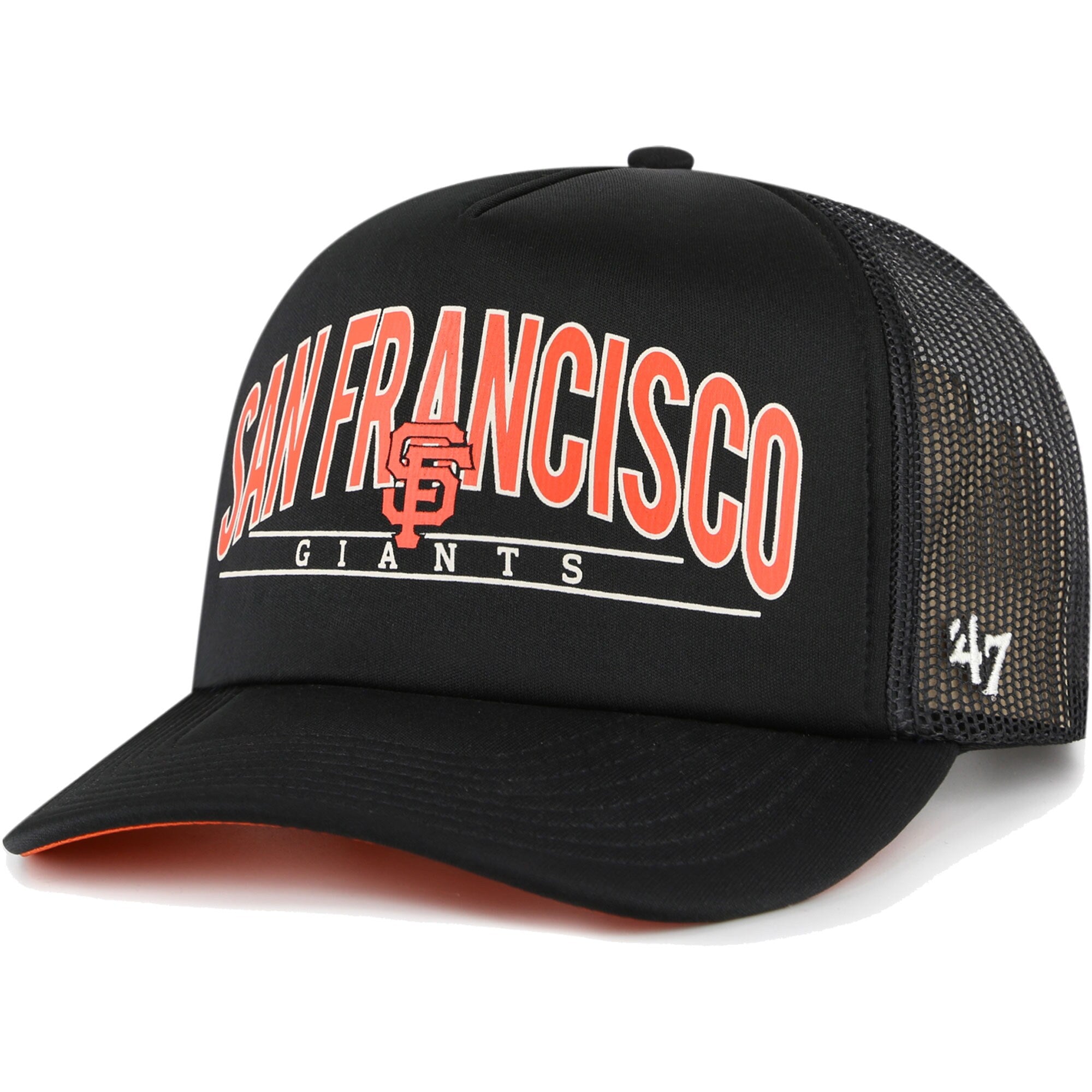 San Francisco Giants '47 Backhaul Foam Trucker Snapback Hat - Black