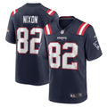 Men s Nike Tre Nixon Navy New England Patriots Player Game Jersey