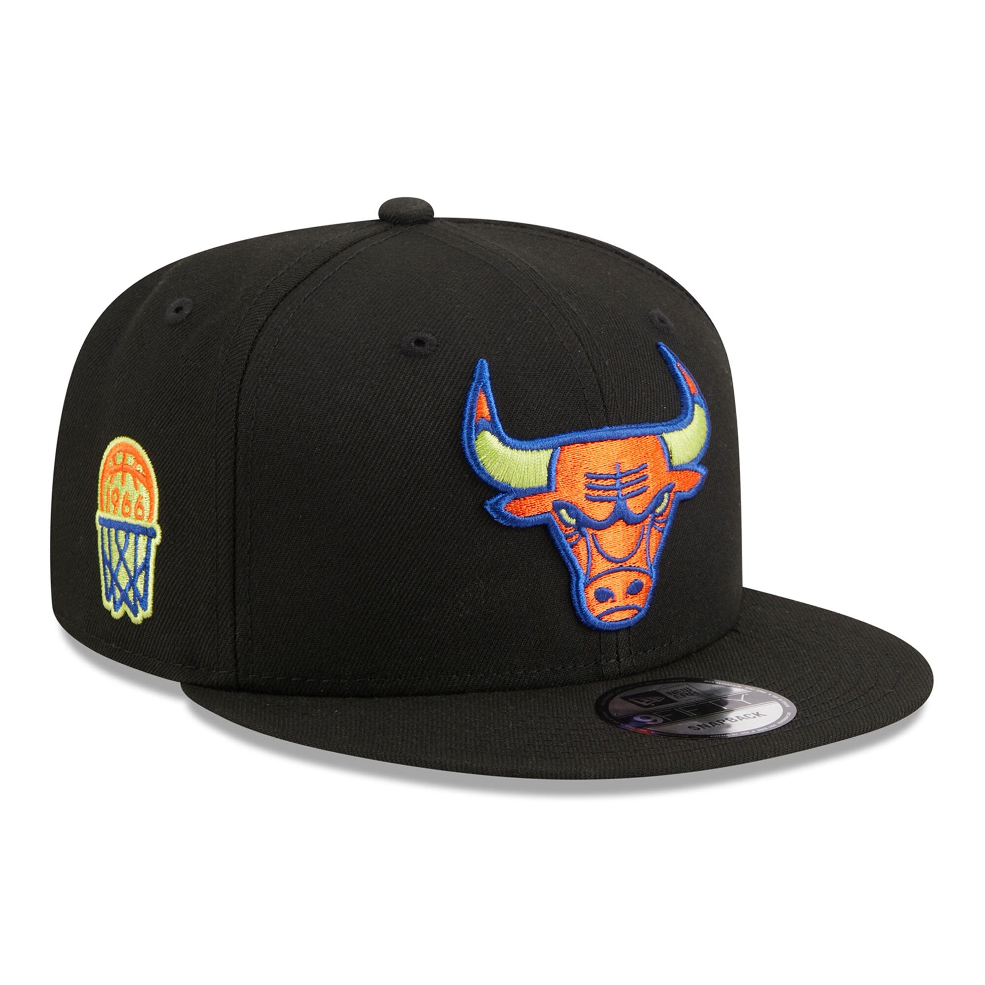 Chicago Bulls New Era Neon Pop 9FIFTY Snapback Hat - Black