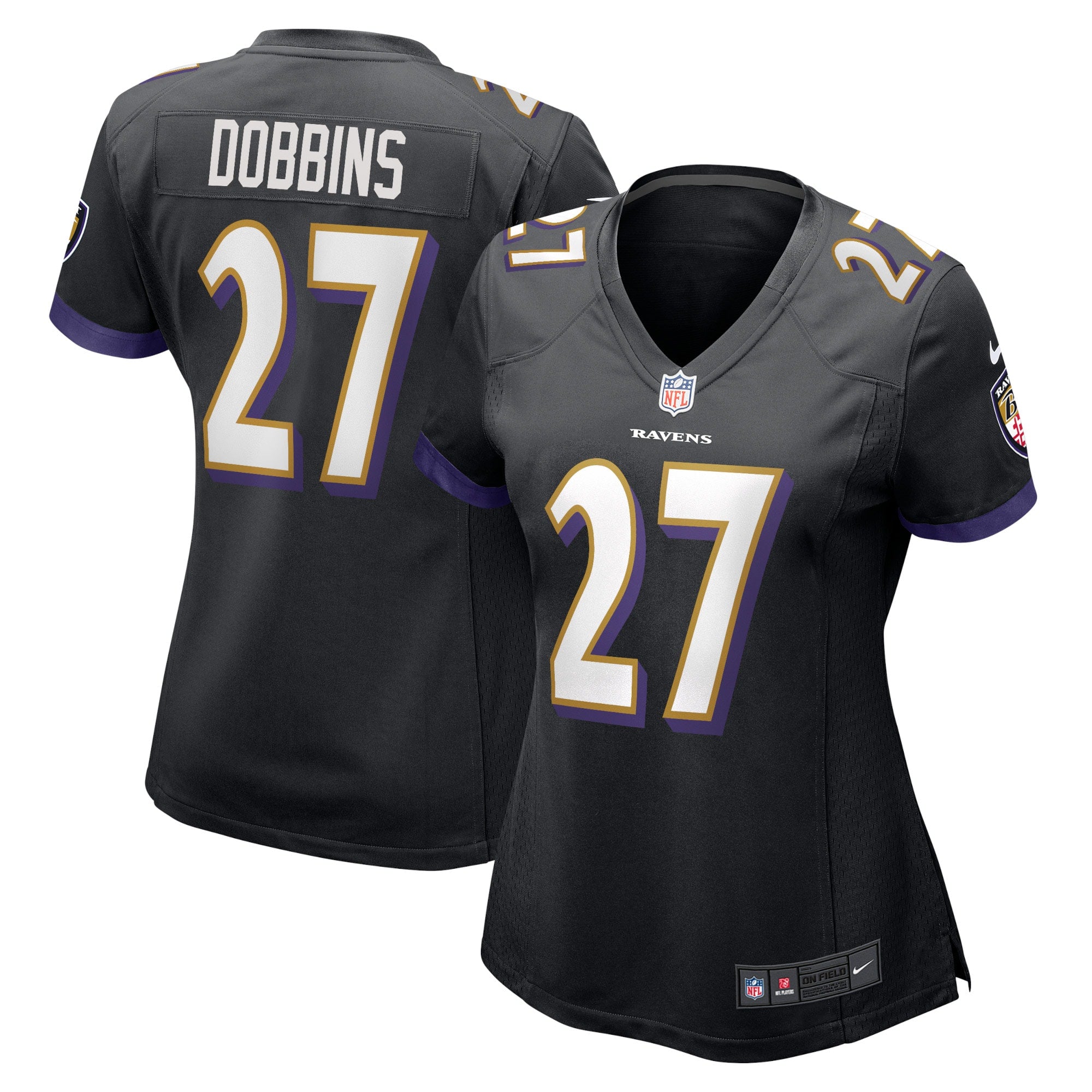 J.K. Dobbins Baltimore Ravens Nike Women s Game Jersey   Black