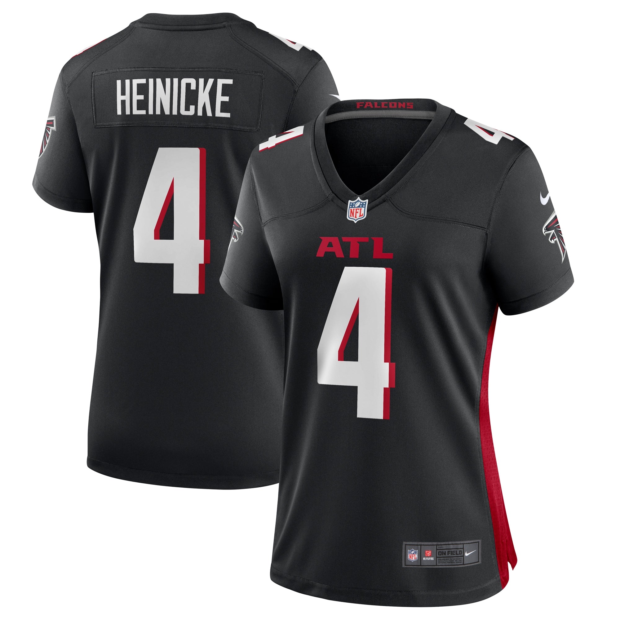 Taylor Heinicke Atlanta Falcons Nike Women s Game Player Jersey   Black