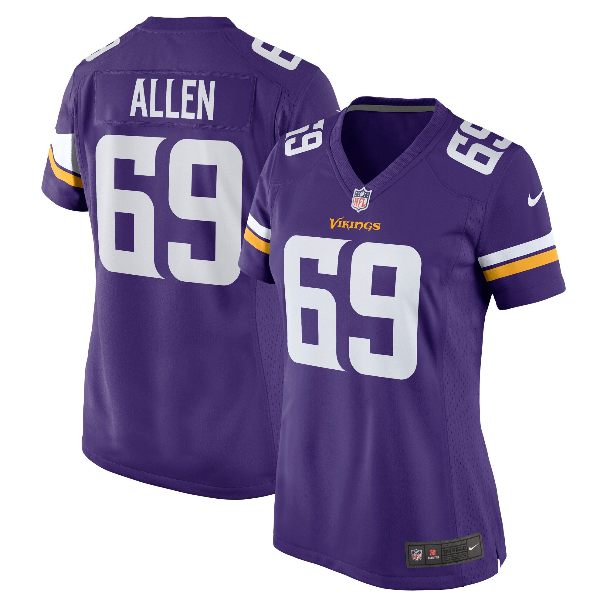 Jared Allen Minnesota Vikings Women s Nike Retired Player Game Jersey   Purple