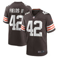 Men s Nike Tony Fields II Brown Cleveland Browns Game Jersey