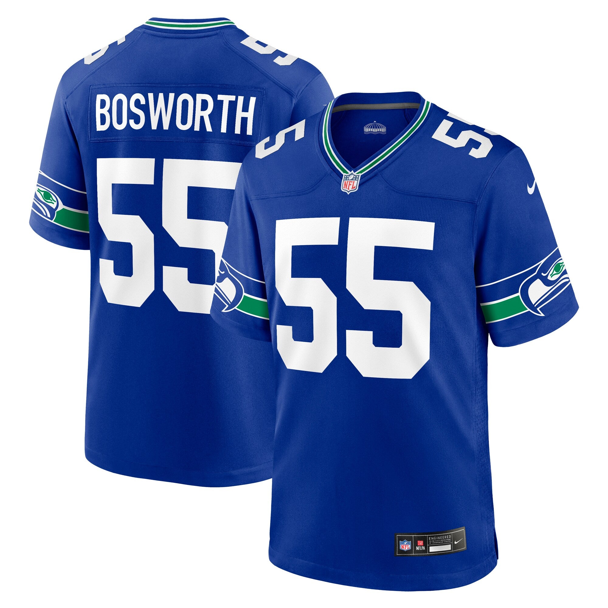 Brian Bosworth Seattle Seahawks Nike Throwback Retired Player Game Jersey Royal