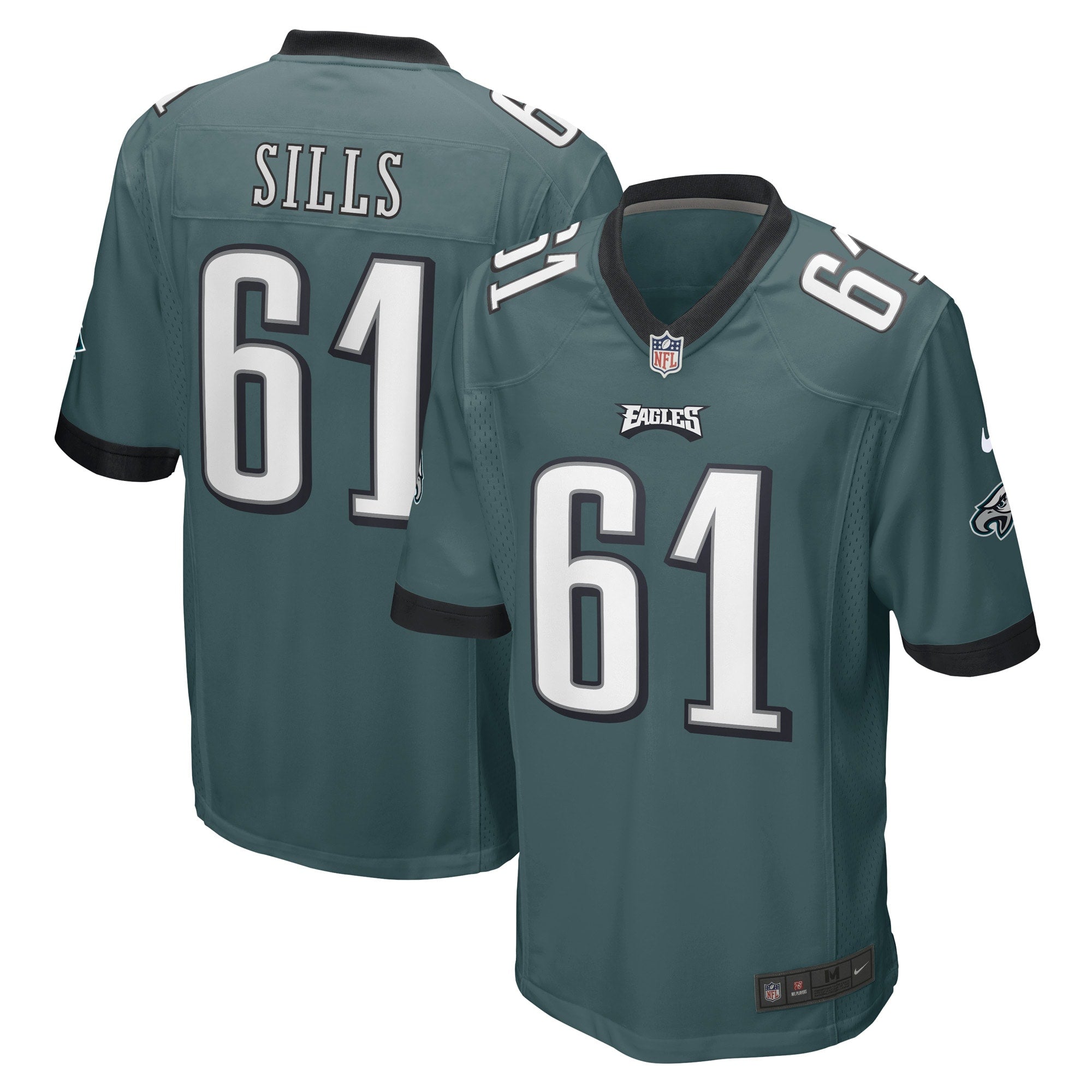 Josh Sills Philadelphia Eagles Nike Game Player Jersey   Midnight Green