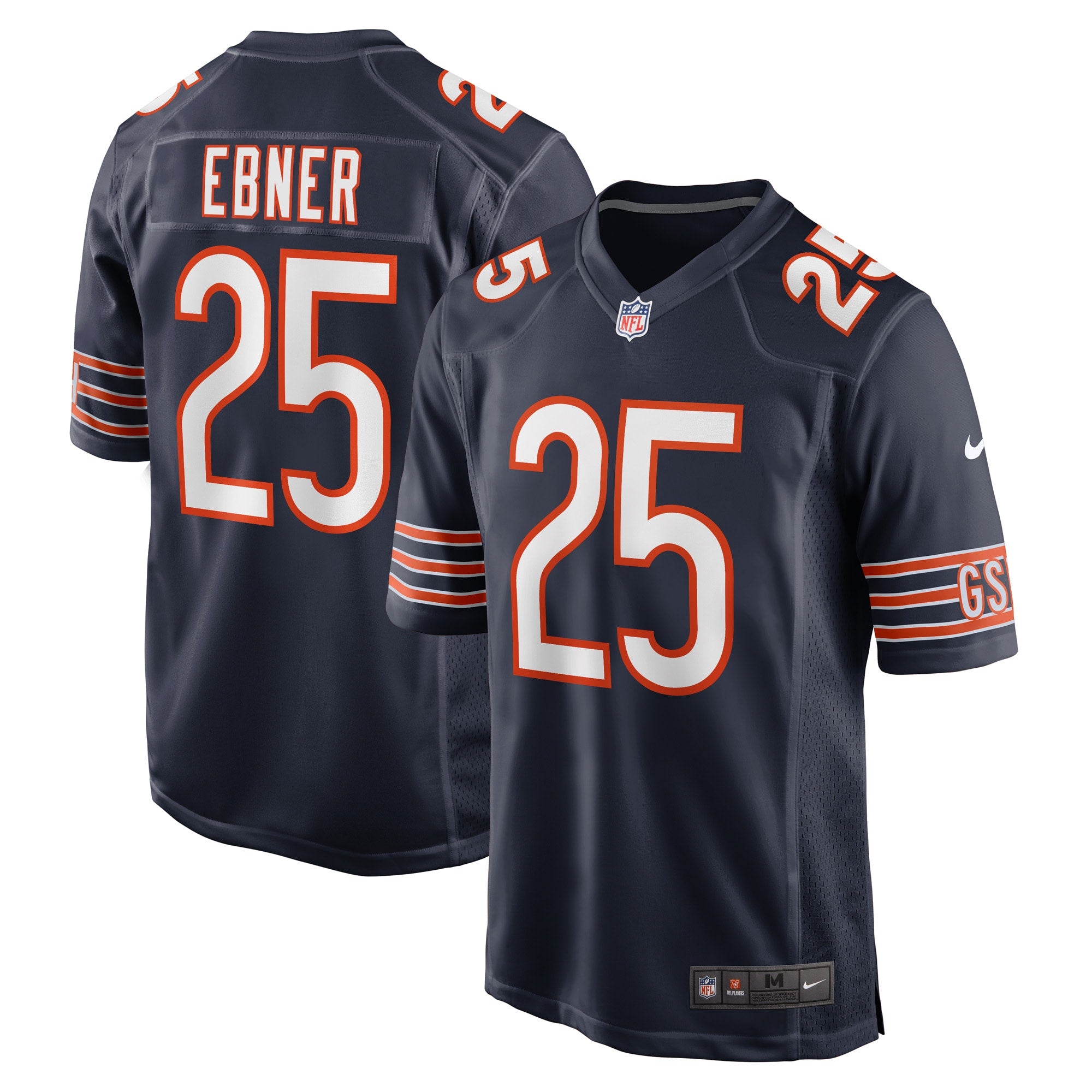 Trestan Ebner Chicago Bears Nike Game Player Jersey   Navy