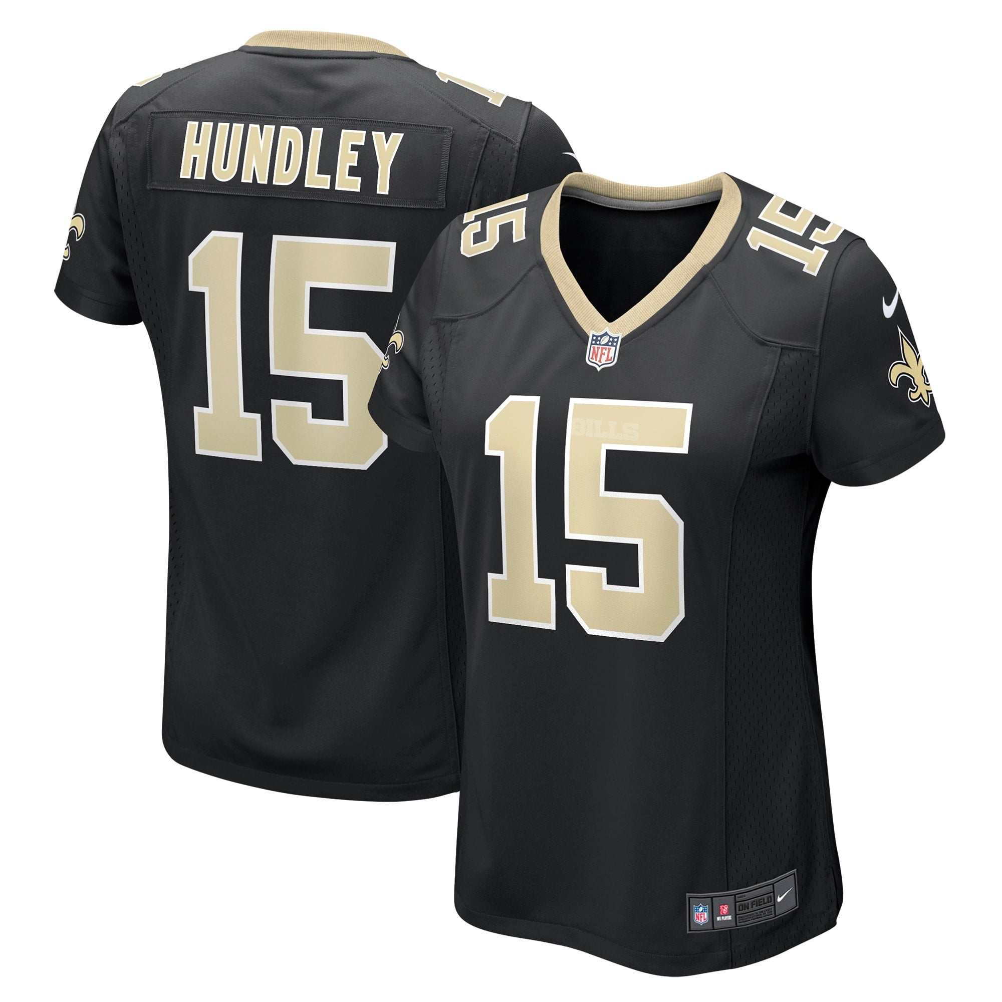 Women s Nike Brett Hundley Black New Orleans Saints Game Player Jersey