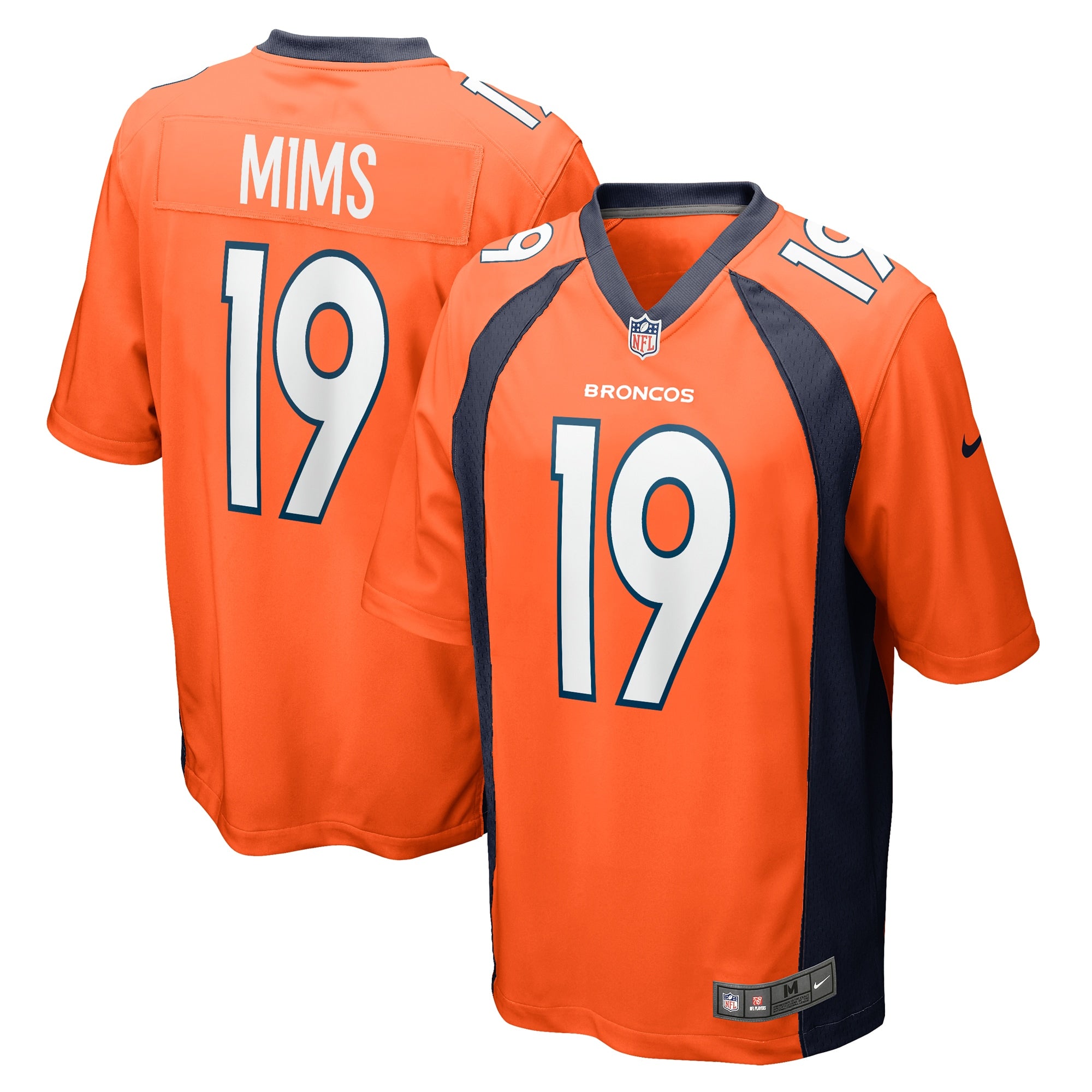 Marvin Mims Jr Denver Broncos Nike Team Game Jersey    Orange