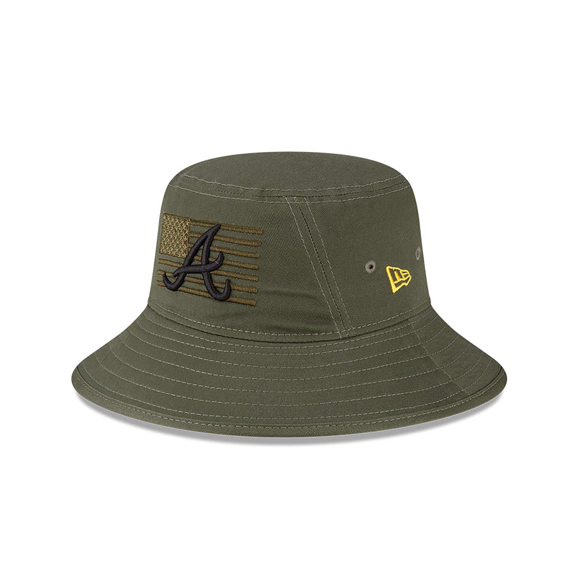 Atlanta Braves New Era 2023 Armed Forces Day Bucket Hat - Green