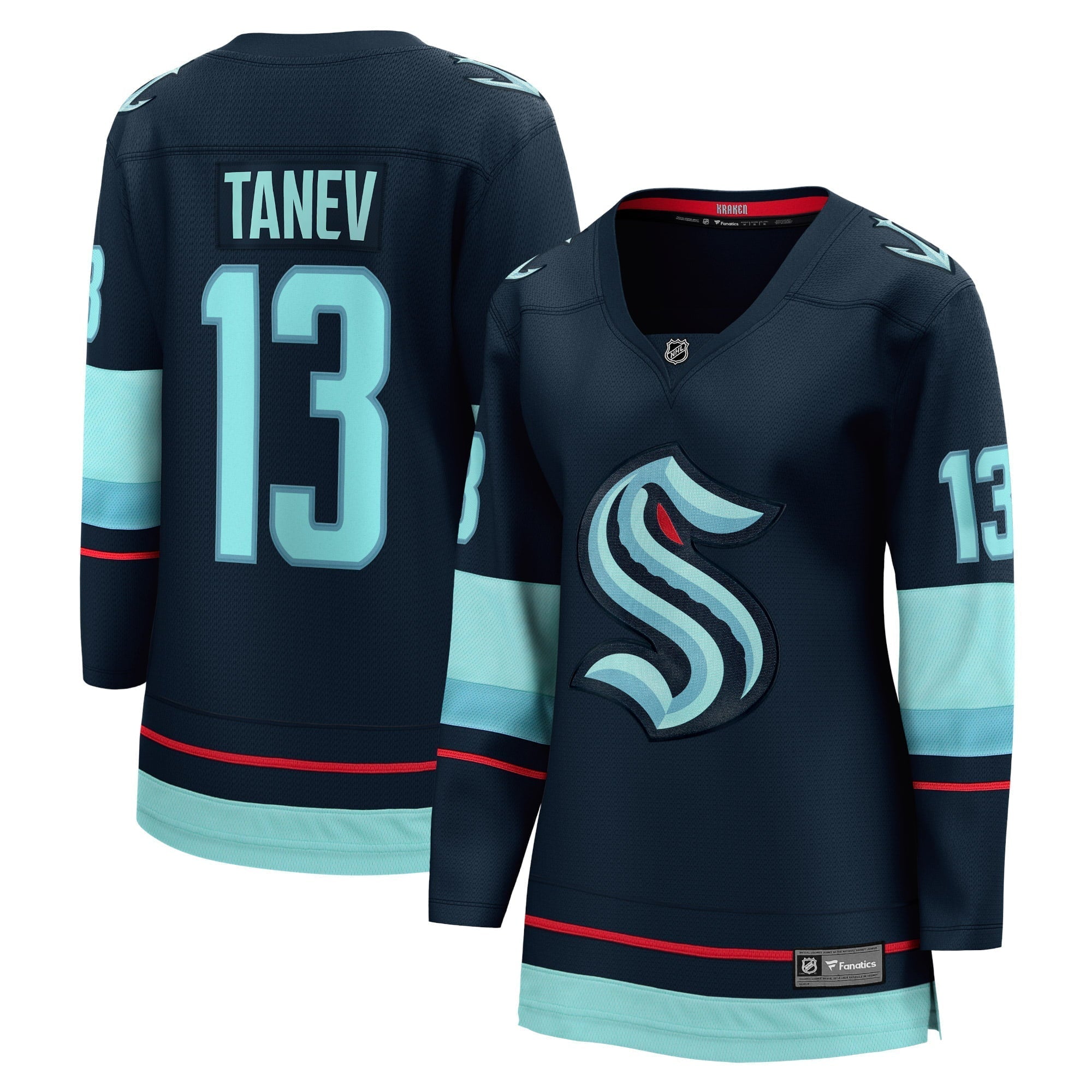 Women's Fanatics Branded Brandon Tanev Deep Sea Blue Seattle Kraken Home Premier Breakaway Player Jersey