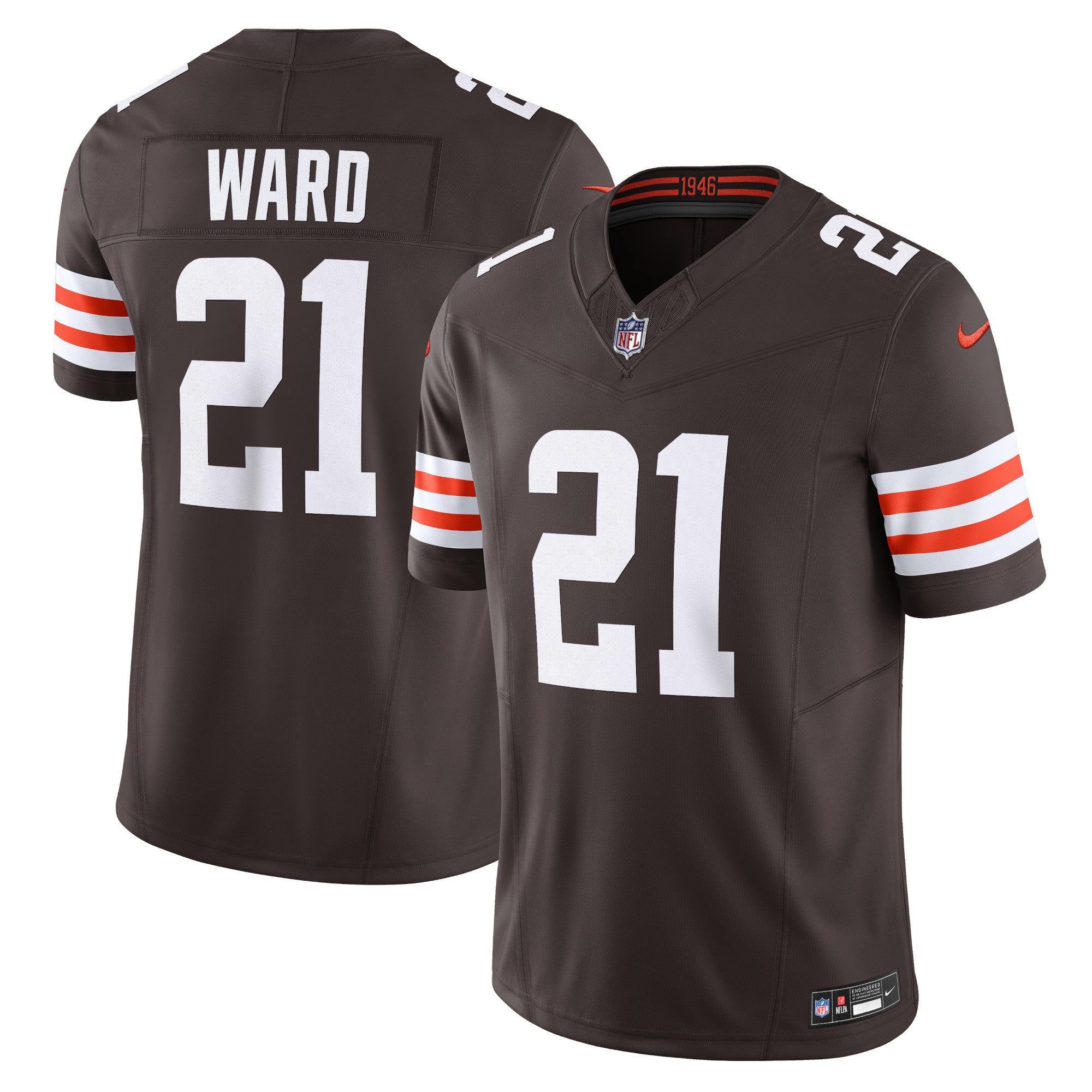 Denzel Ward Cleveland Browns Nike Vapor F.U.S.E. Limited Jersey   Brown