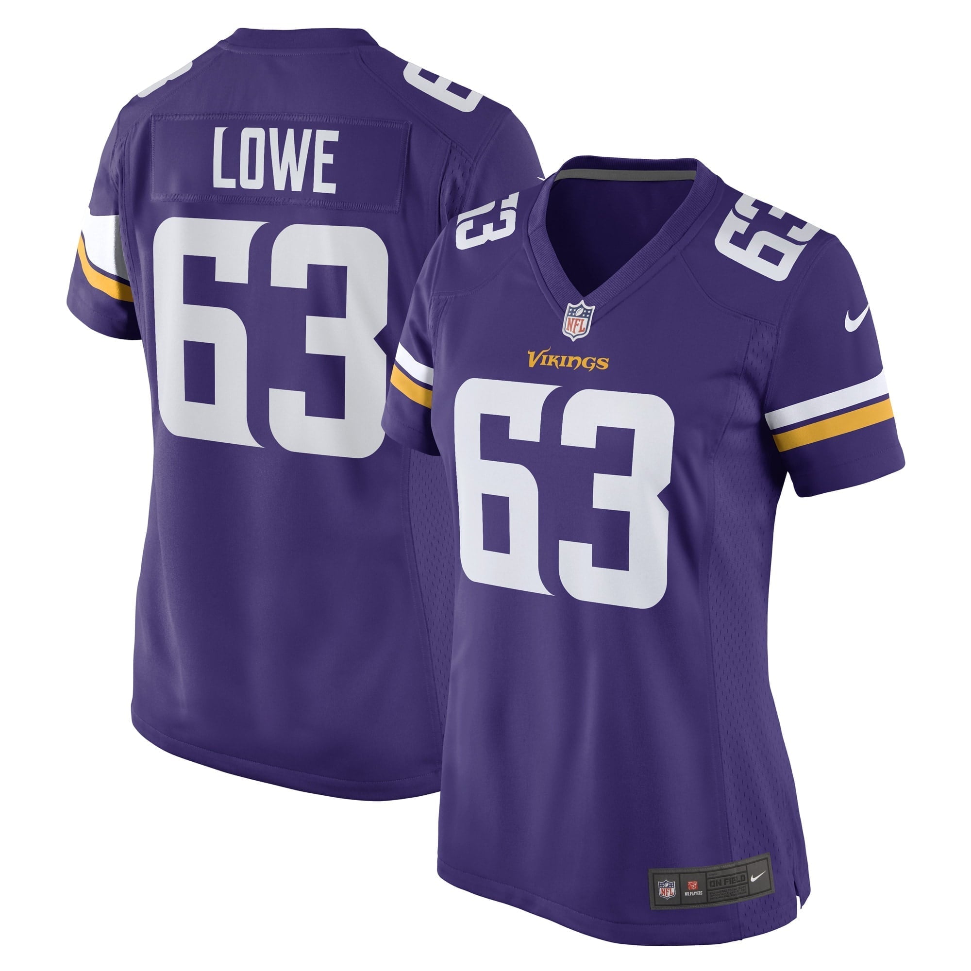 Women s Nike Vederian Lowe Purple Minnesota Vikings Game Player Jersey