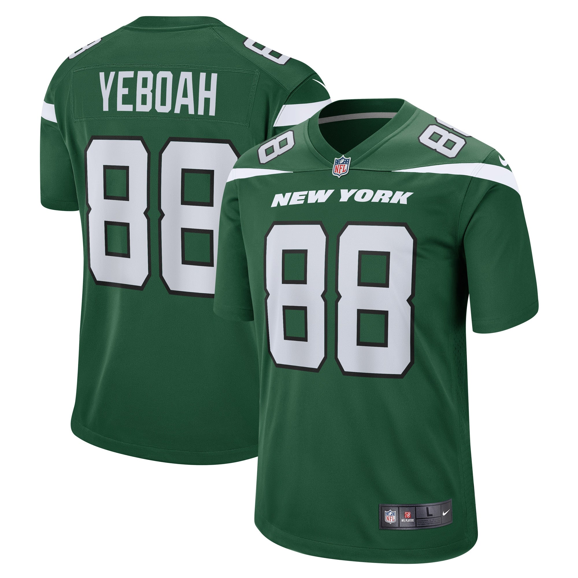 Kenny Yeboah New York Jets Nike Game Player Jersey   Gotham Green