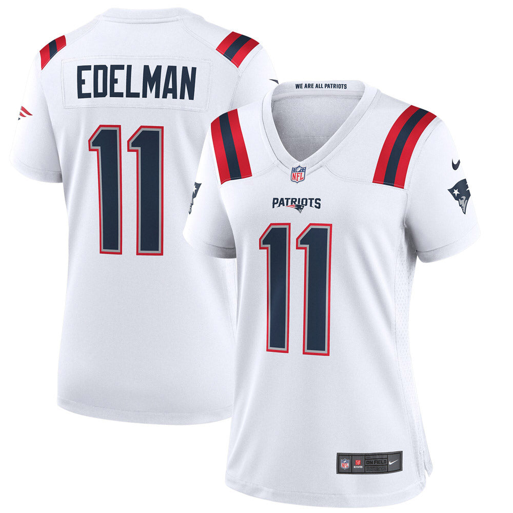 Women s New England Patriots Julian Edelman Team Game Jersey- White
